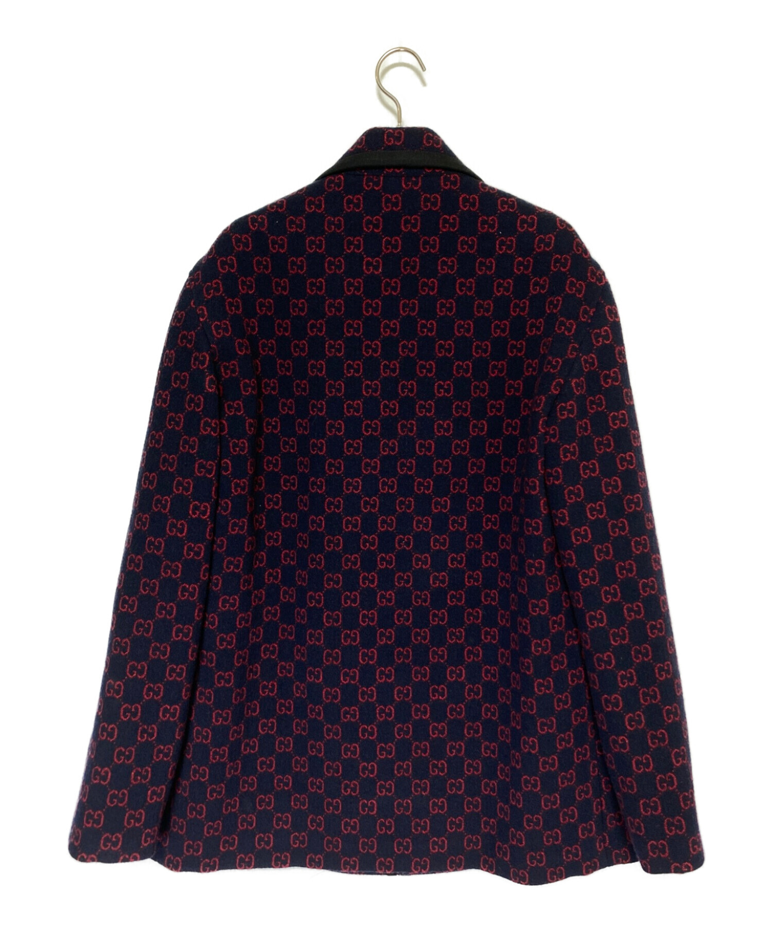 中古・古着通販】GUCCI (グッチ) GG ジャガード ジャケット ネイビー