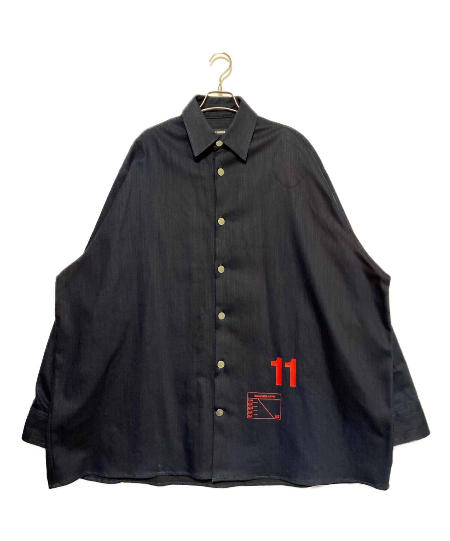 RAF SIMONS 11 デニムシャツ ブラック S RAF SIMONS 11 デニムシャツ ブラック S