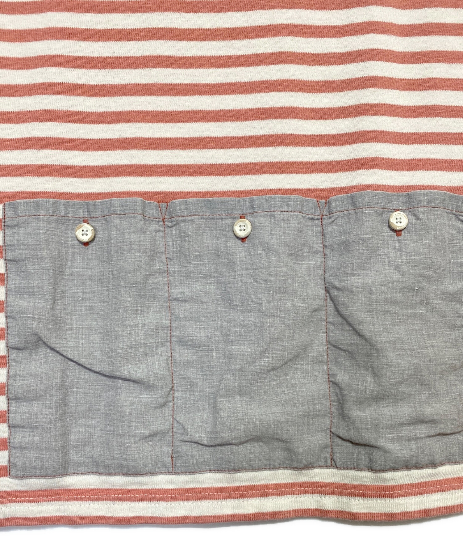 中古・古着通販】VISVIM (ビズビム) バックポケットボーダーTシャツ 