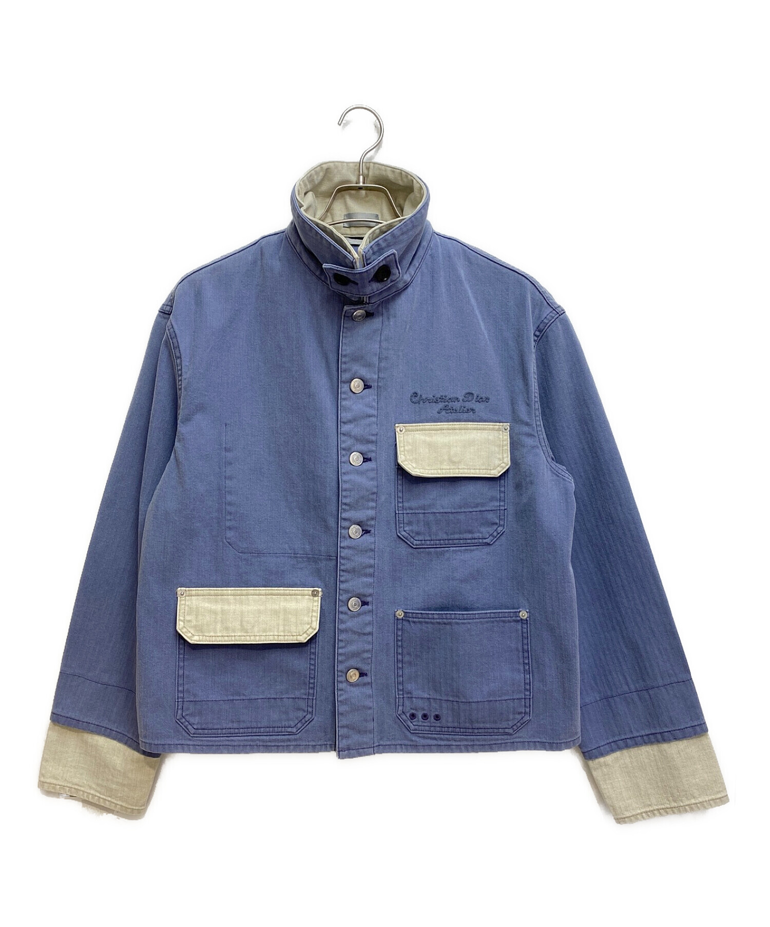 ディオール　Dior ノーカラー　ジャケット ヘリンボーン ヴィンテージ 中古・古着通販】Dior (ディオール) 23SS ヘリンボーンカバーオール