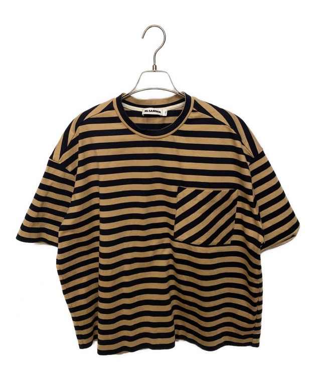 中古・古着通販】JIL SANDER (ジルサンダー) ボーダーTシャツ ベージュ 
