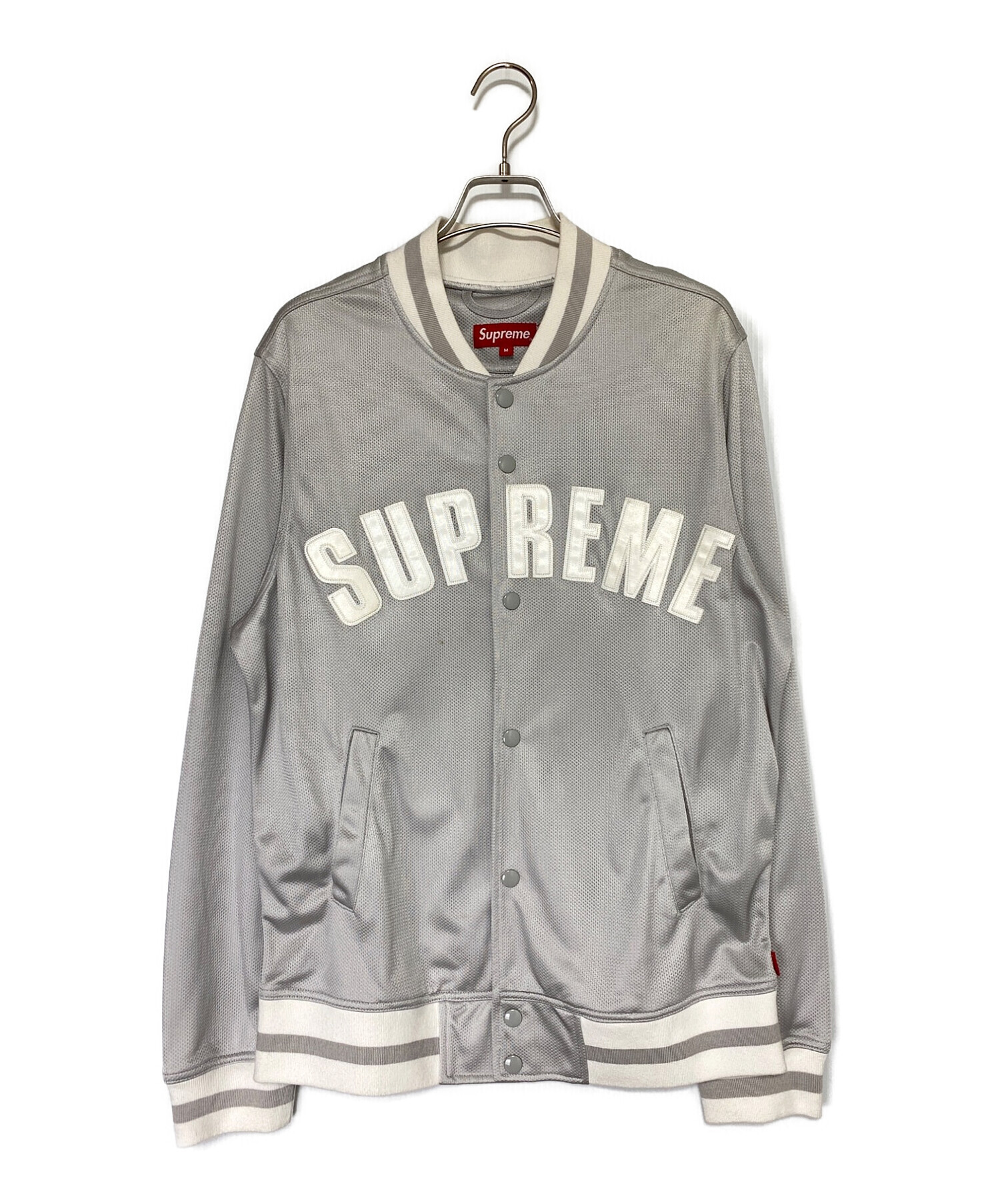 中古・古着通販】SUPREME (シュプリーム) Mesh Varsity Jacket グレー 
