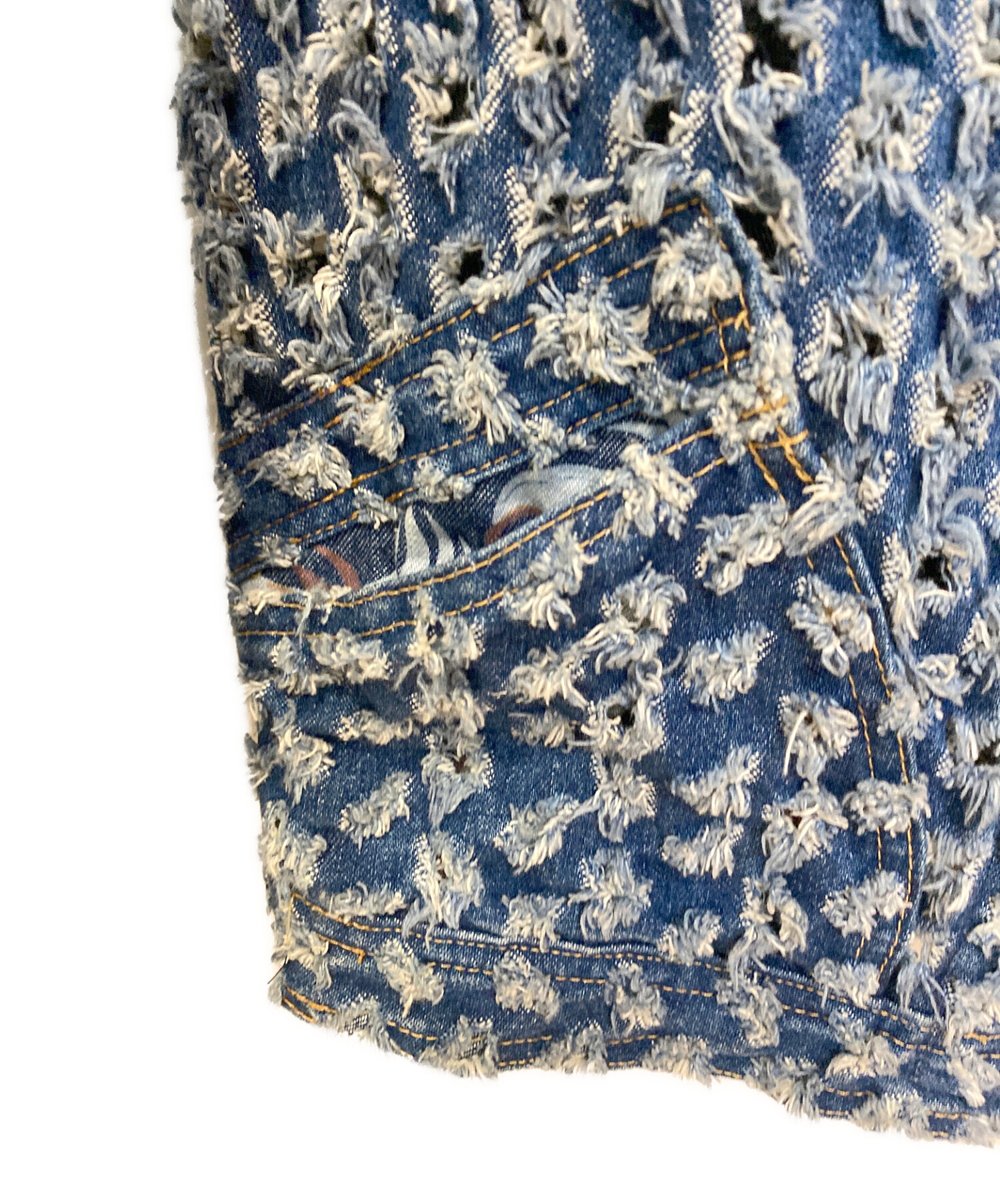 ヴィヴィアンウエストウッド カット&スラッシュ デニムジャケット ダメージ加工 USED】90'S VIVIENNE WESTWOOD 