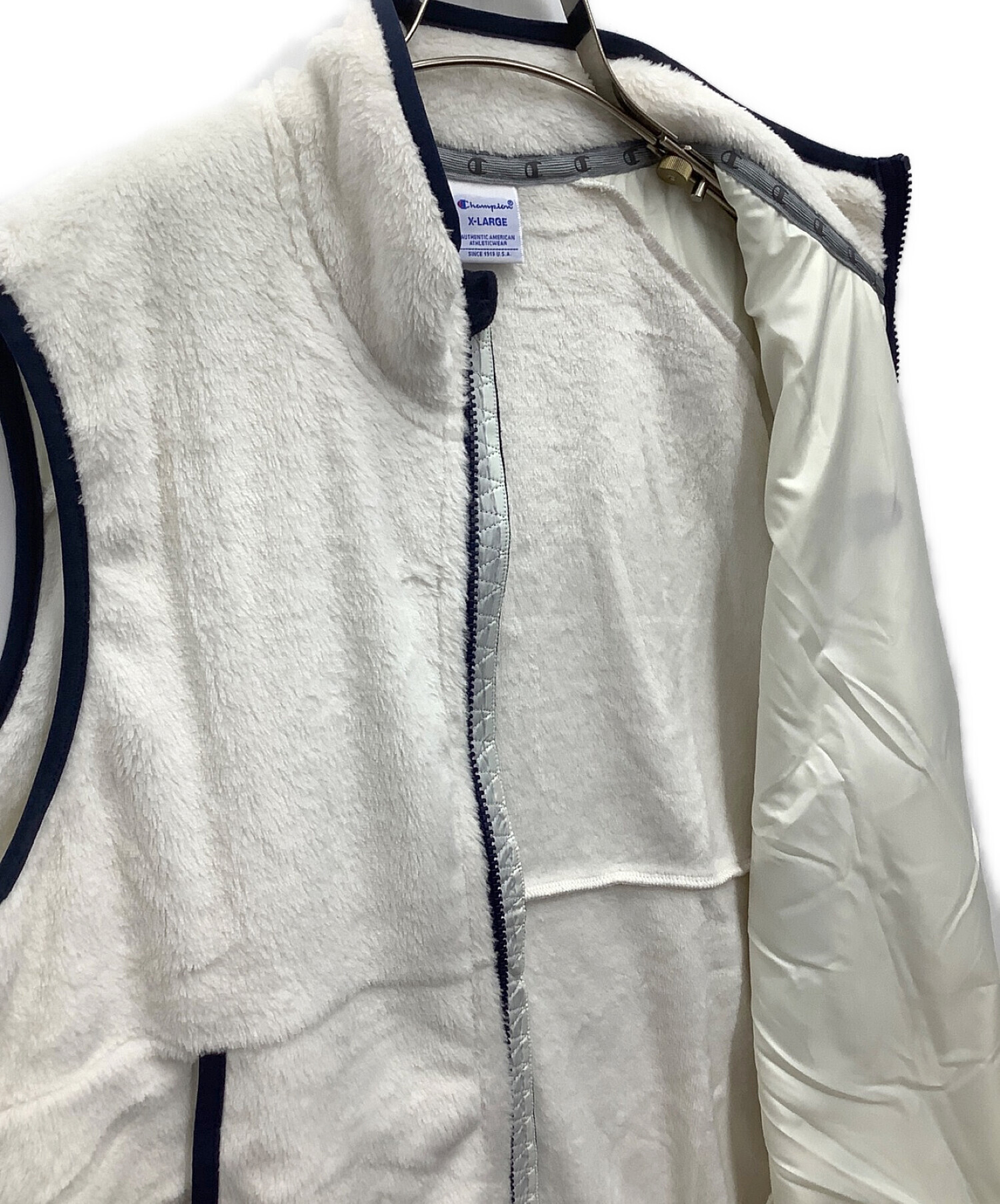 中古・古着通販】Champion (チャンピオン) ベスト ホワイト サイズ