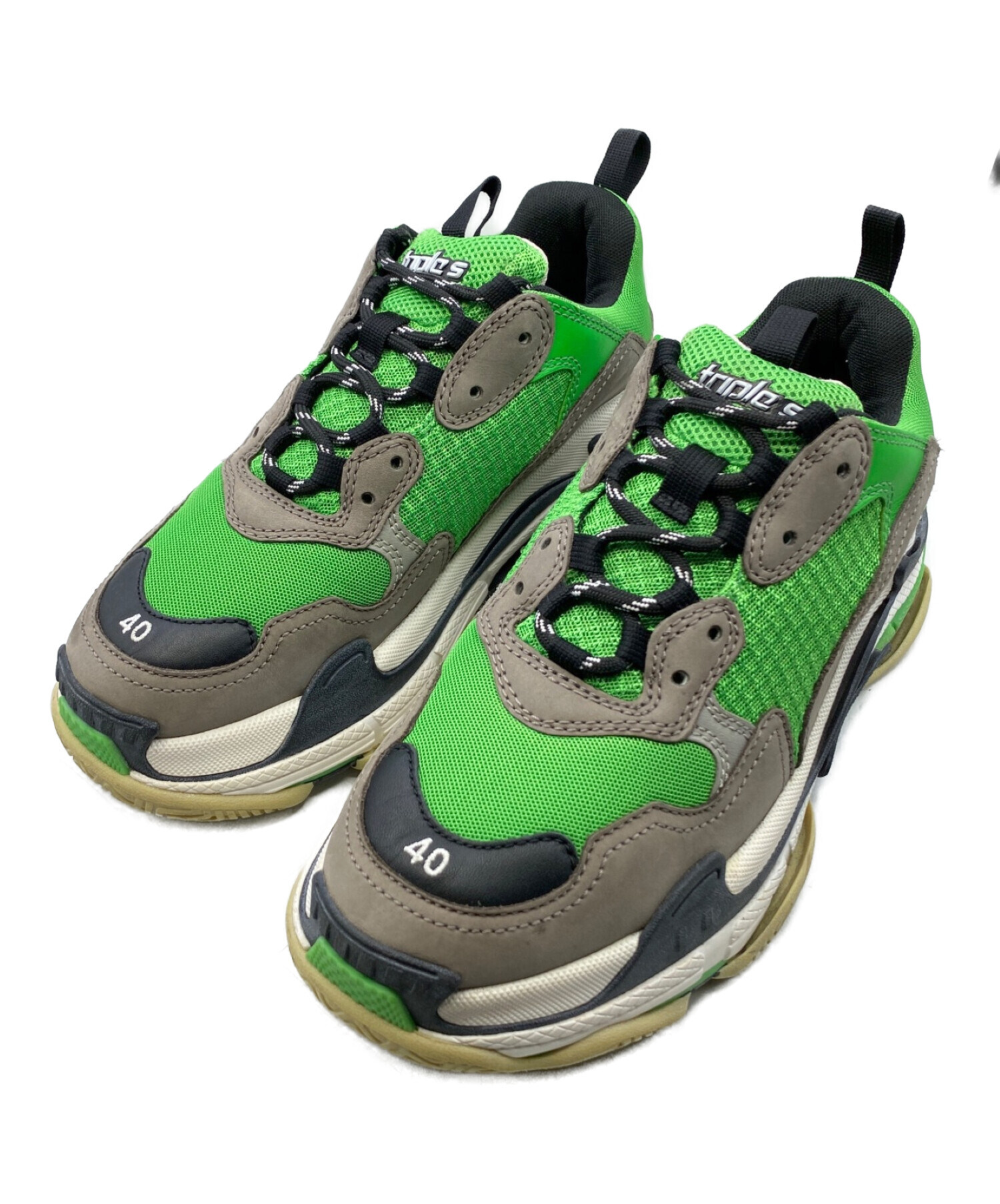 中古・古着通販】BALENCIAGA (バレンシアガ) TRIPLE S グリーン サイズ