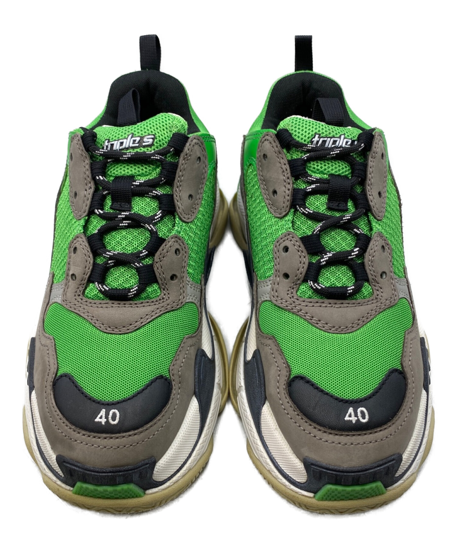 中古・古着通販】BALENCIAGA (バレンシアガ) TRIPLE S グリーン サイズ 