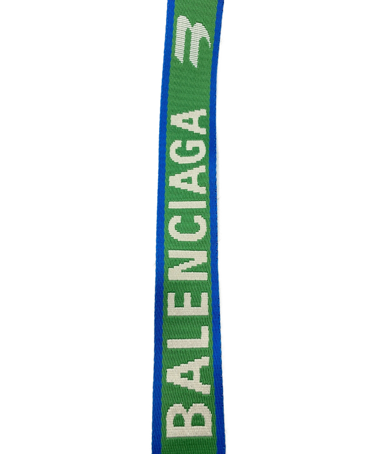 【美品】BALENCIAGA Ｄリング ロゴ ベルト 青/緑 中古・古着通販】BALENCIAGA (バレンシアガ) Dリングベルト グリーン