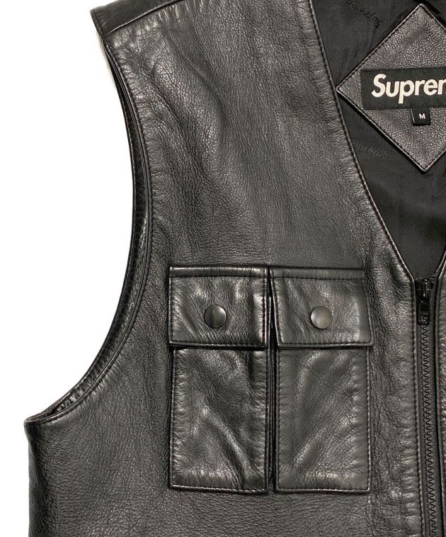中古・古着通販】SUPREME (シュプリーム) Leather Utility Vest
