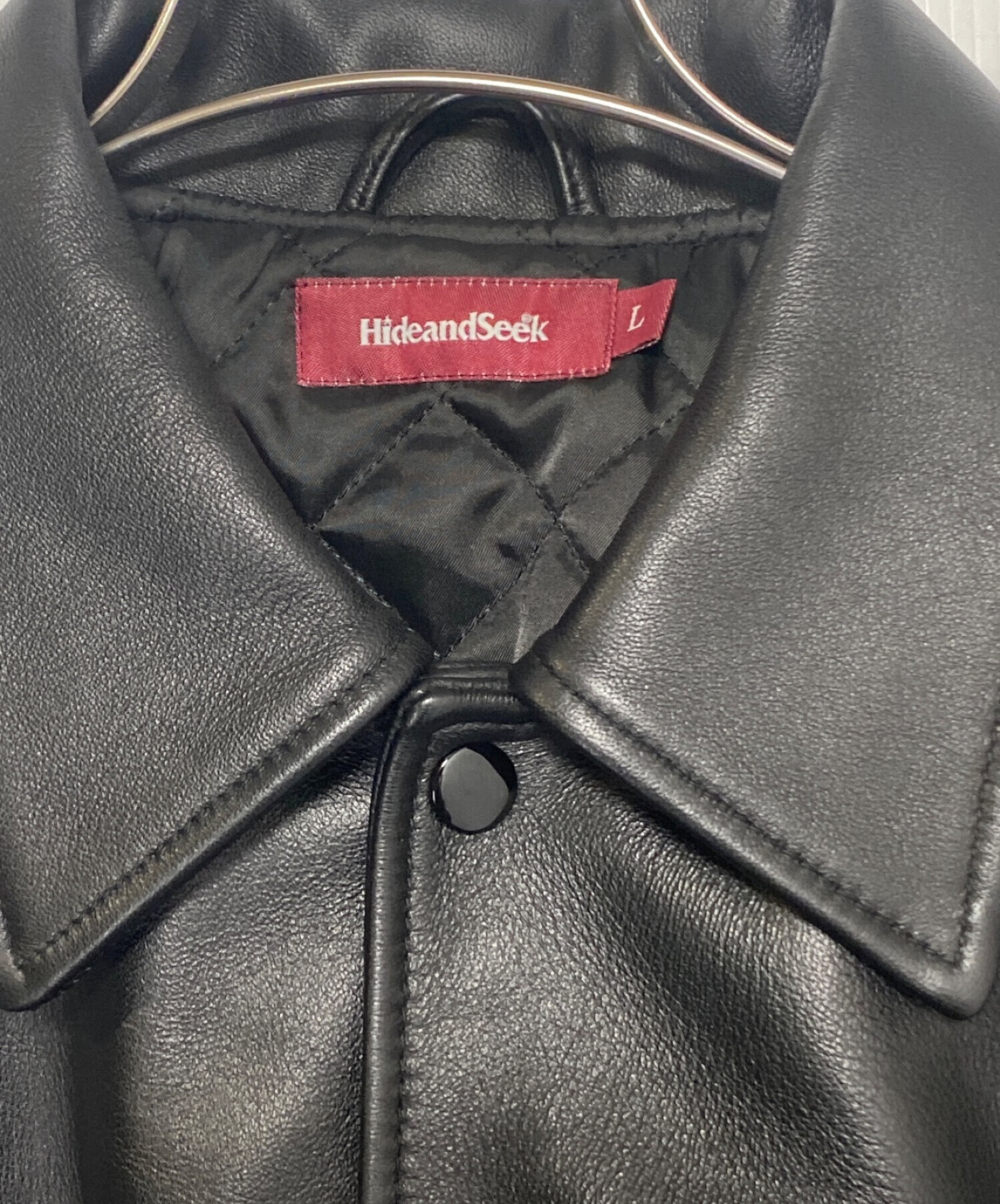 中古・古着通販】HIDE AND SEEK (ハイドアンドシーク) Leather Jacket 