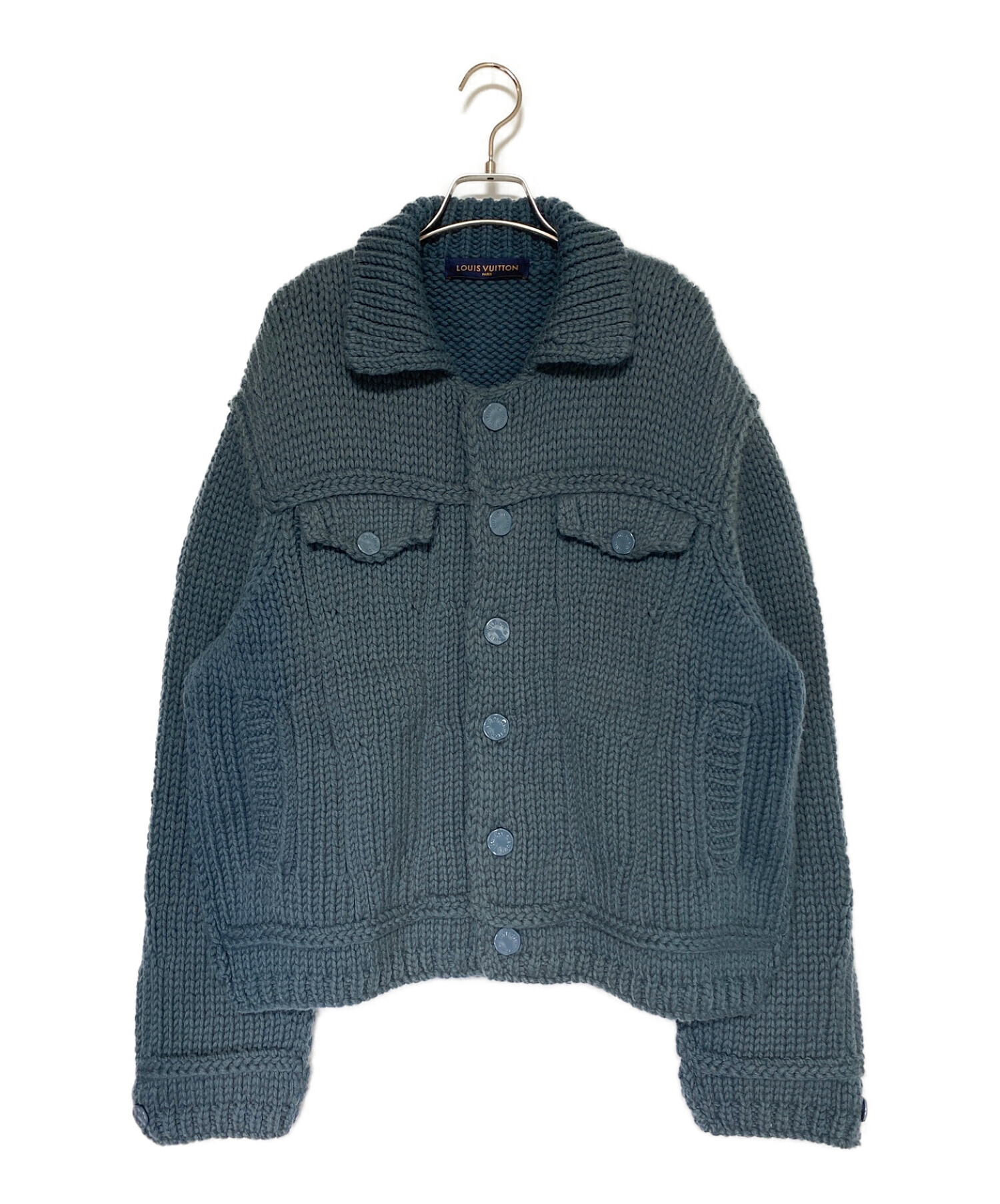 LOUIS VUITTON ルイヴィトン　ニットジャケット　コットン 中古・古着通販】LOUIS VUITTON (ルイ ヴィトン) チャンキーボタン