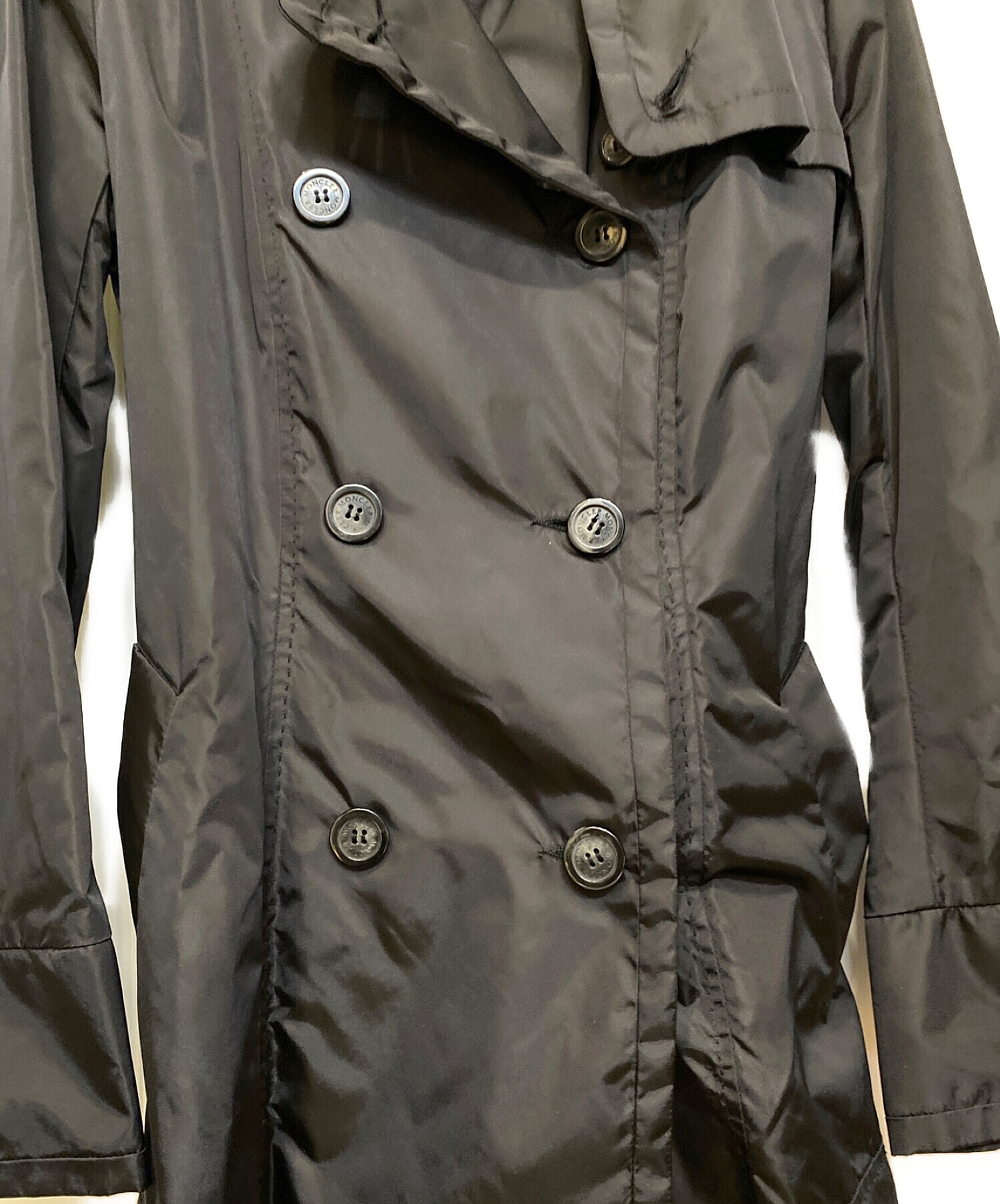 最終値下げ！！MONCLERトレンチコート 0 中古・古着通販】MONCLER (モンクレール) LEMENEZ ブラック サイズ:1