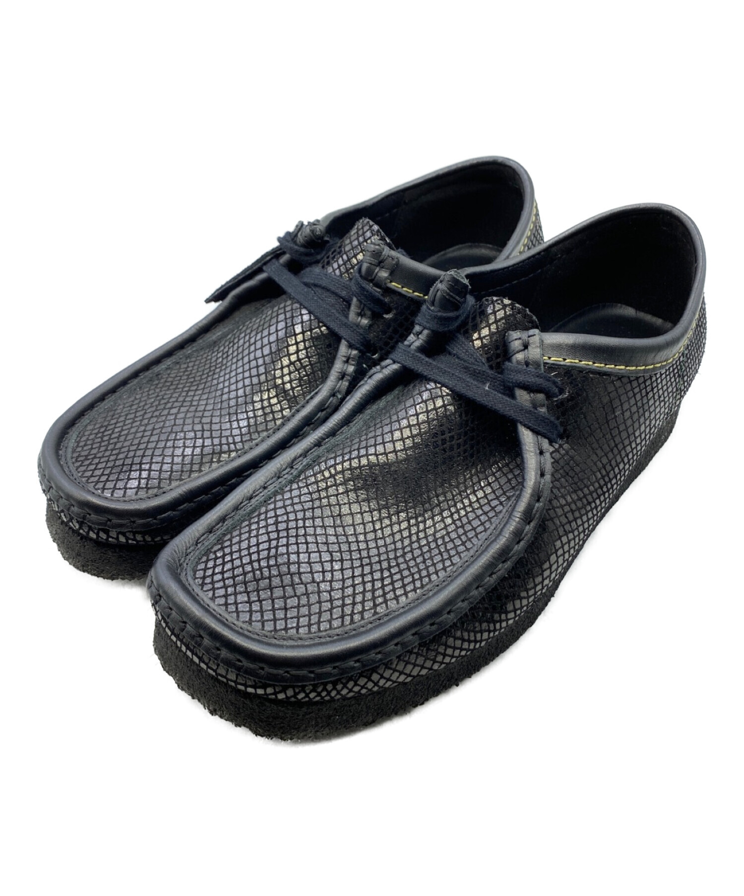CLARKS SNAKE EMBOSSED LEATHER WALLABEE