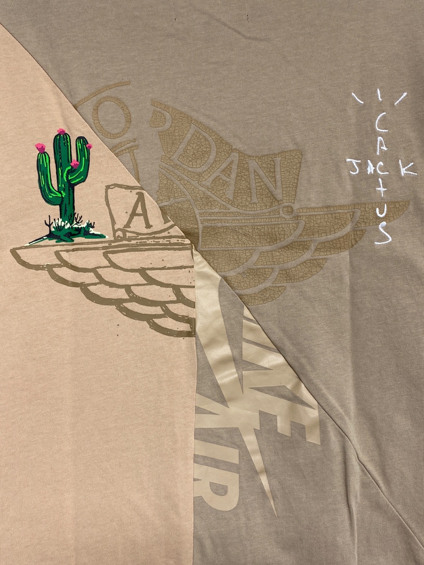 【ジョーダン × カクタスジャック】 コラボ 再構築ドッキング Tシャツ M 中古・古着通販】JORDAN (ジョーダン) cactus jack (カクタス