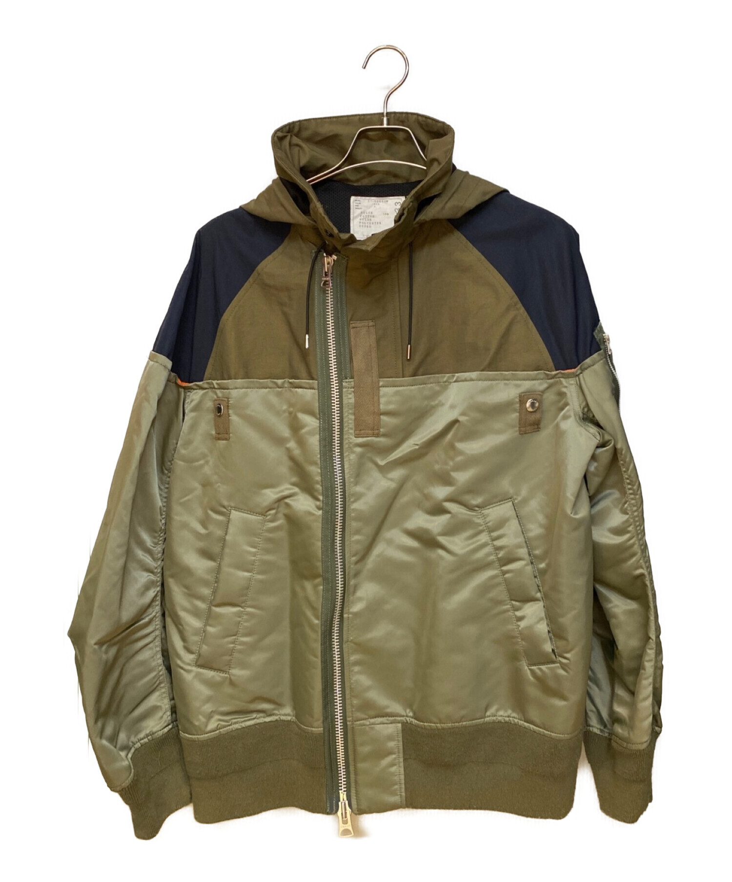 美品sacai 21ss Nylon Twill Outdoor Blouson Yahoo!オークション - sacai/サカイ 21SS Nylon Twill x Outdoor Blous