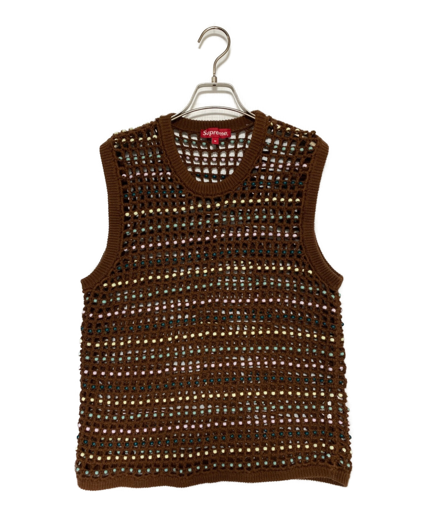 トップス Supreme Beaded Sweater Vest M 中古・古着通販】SUPREME (シュプリーム) Beaded Sweater Vest