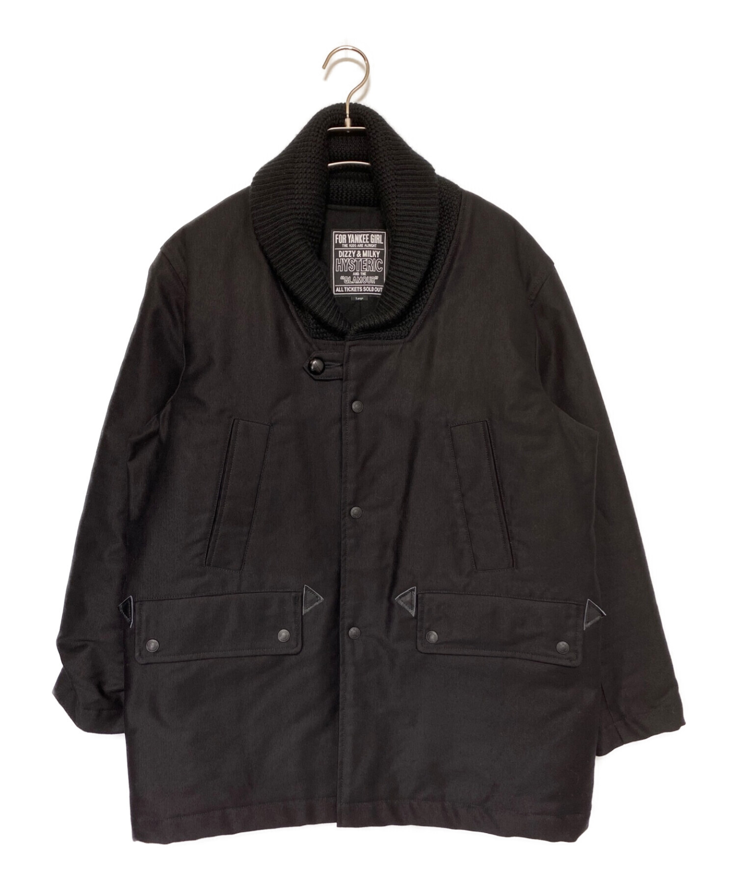 L★HYSTERIC GLAMOUR★ドンキーコート★ウールジャケット★ブラック 中古・古着通販】Hysteric Glamour (ヒステリックグラマー) ドンキー