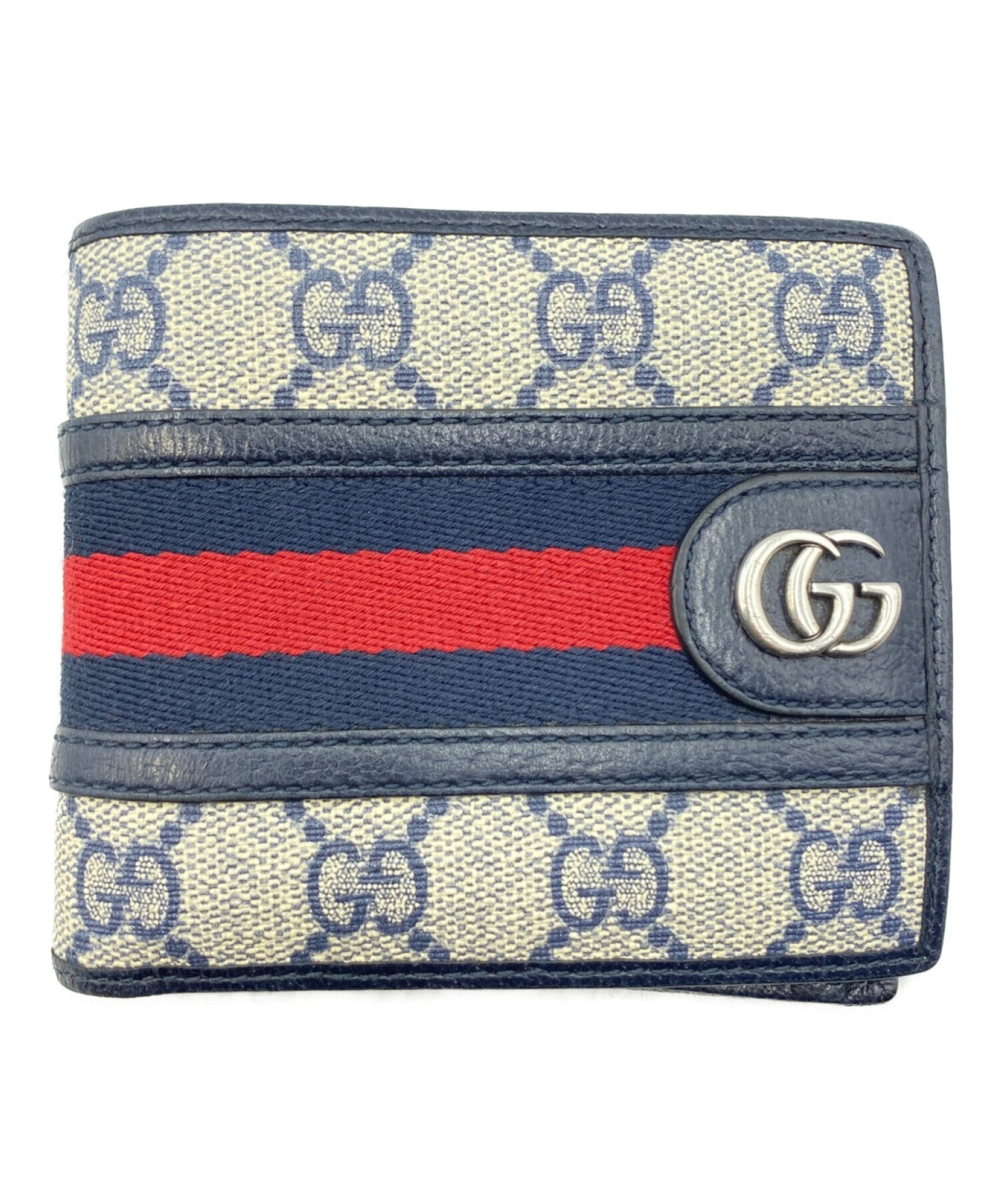 中古・古着通販】GUCCI (グッチ) GG コインウォレット ブルー サイズ 