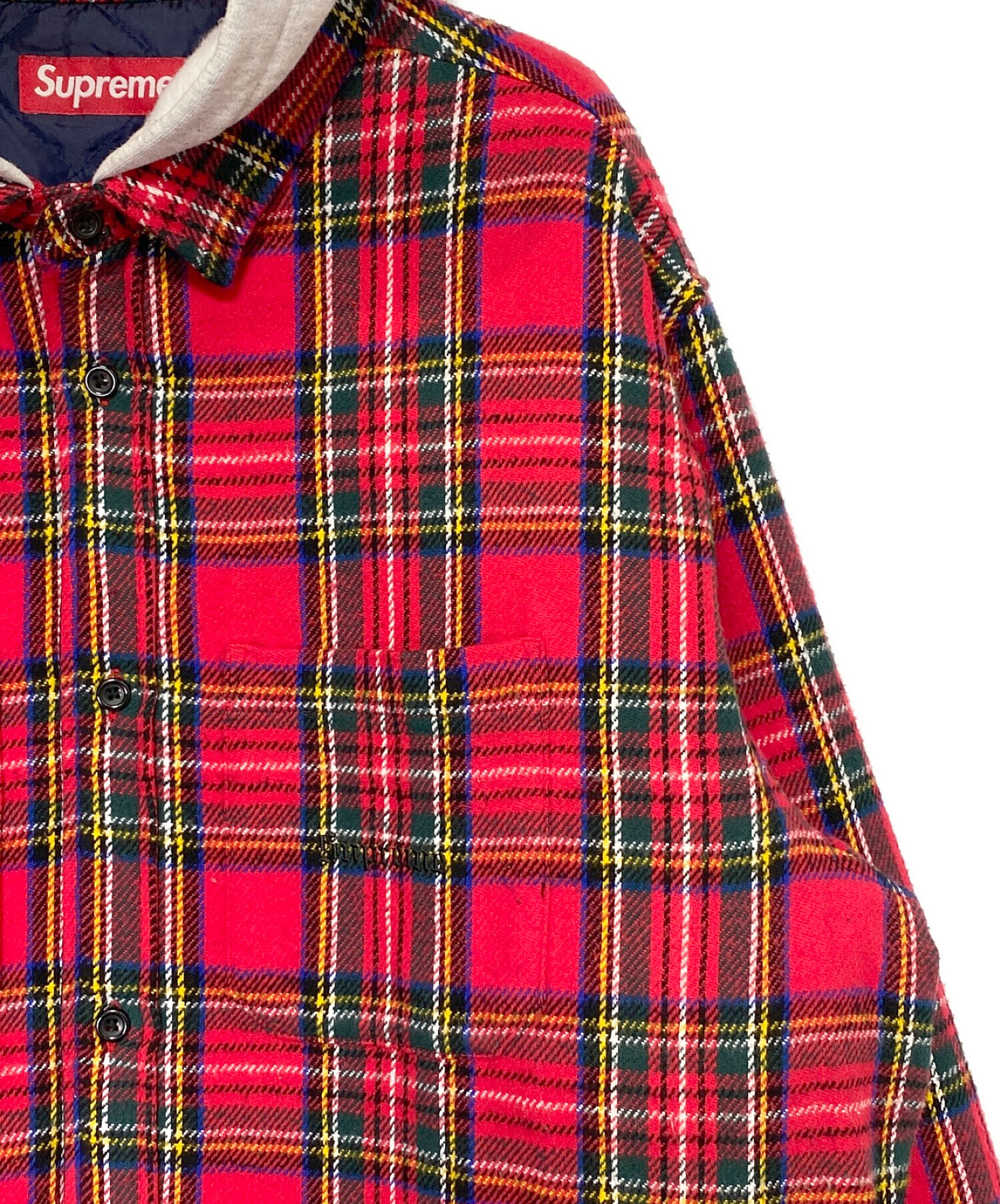中古・古着通販】SUPREME (シュプリーム) Tartan Flannel Hooded Shirt 