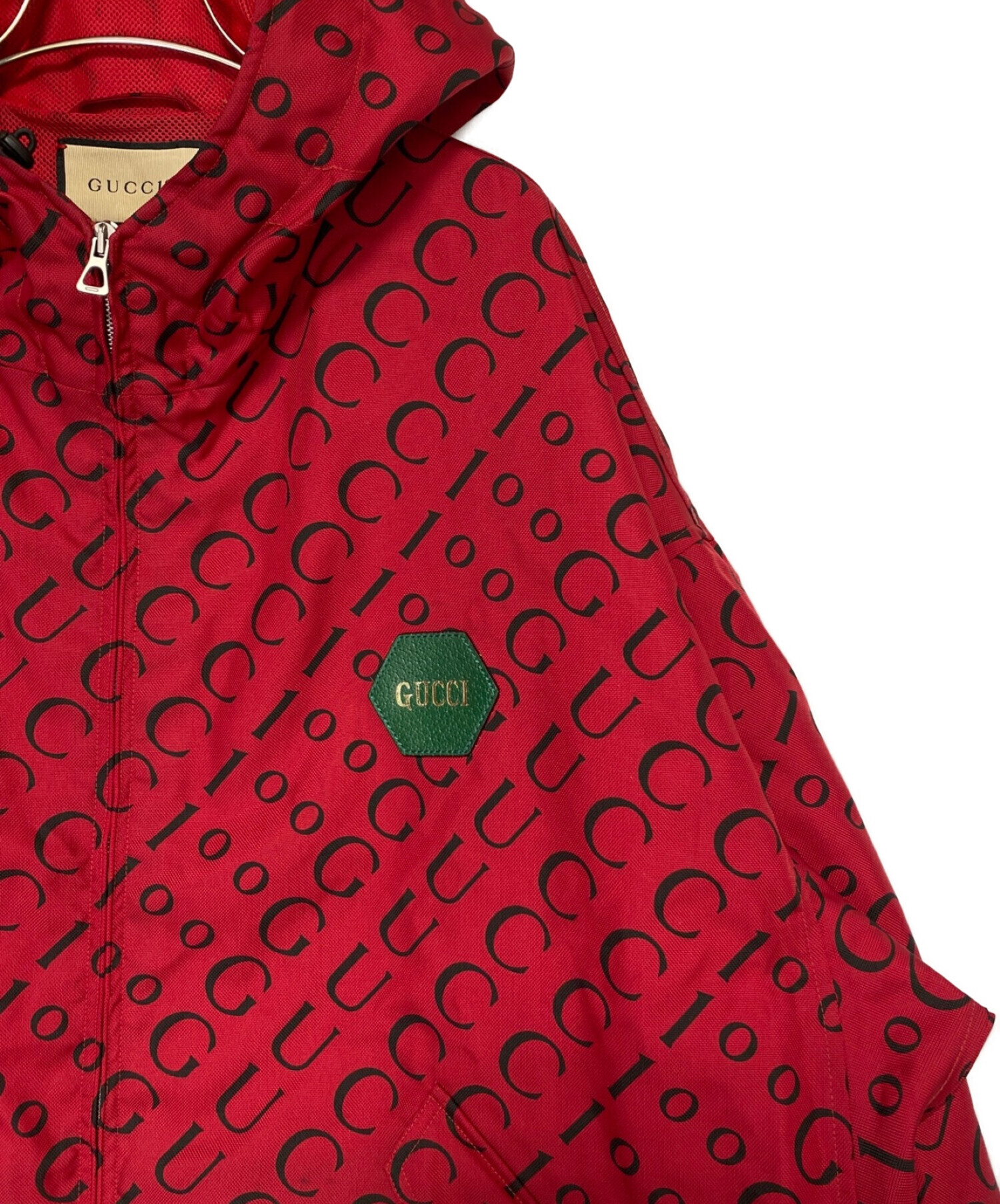 中古・古着通販】GUCCI (グッチ) ナイロンジャケット レッド サイズ:54 