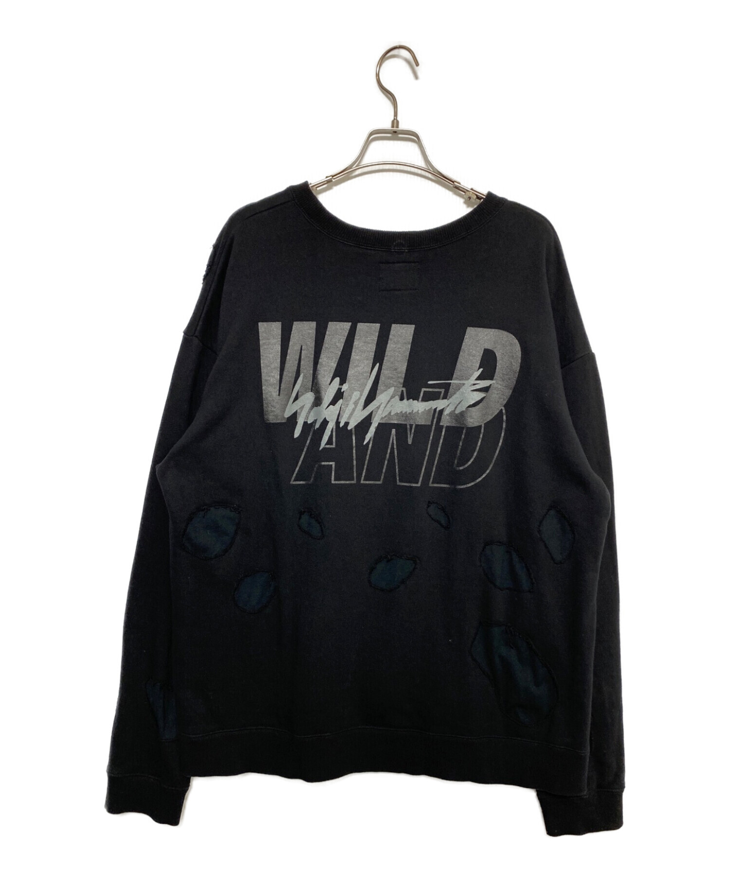 ウィンダンシー ヨウジヤマモト トレーナー 黒 バックロゴ ロゴ M 美品 希少 中古・古着通販】WIND AND SEA (ウィンダンシー) YOHJI YAMAMOTO