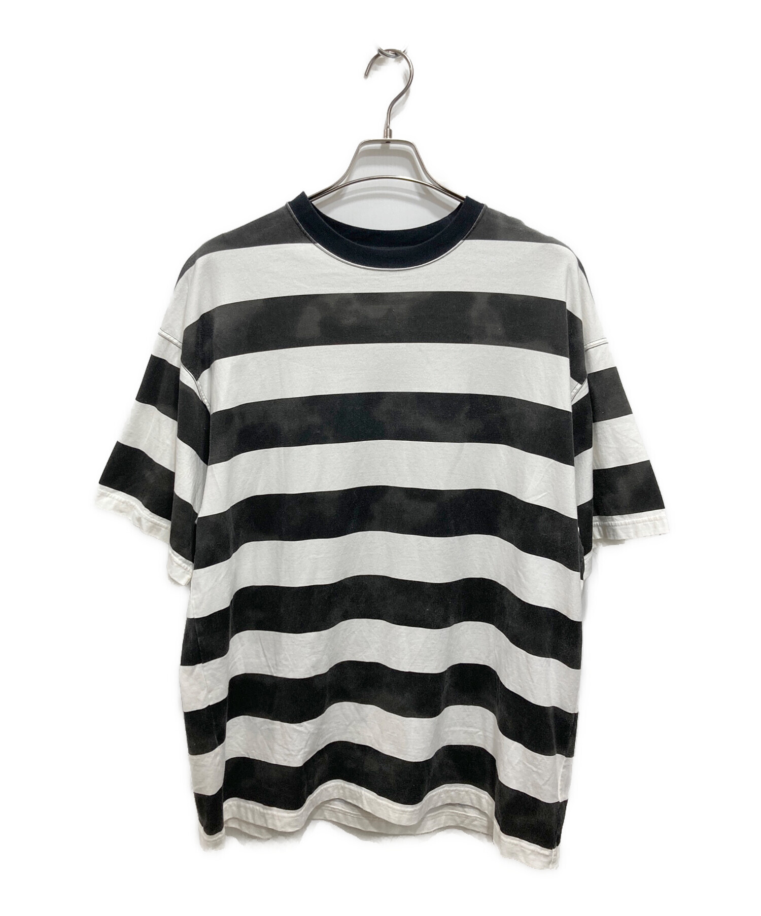 中古・古着通販】MINEDENIM (マインデニム) かすれ加工ボーダーTシャツ 