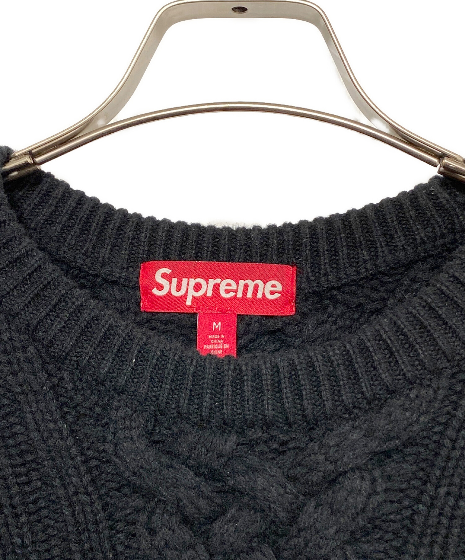 中古・古着通販】SUPREME (シュプリーム) Applique Cable Knit Sweater
