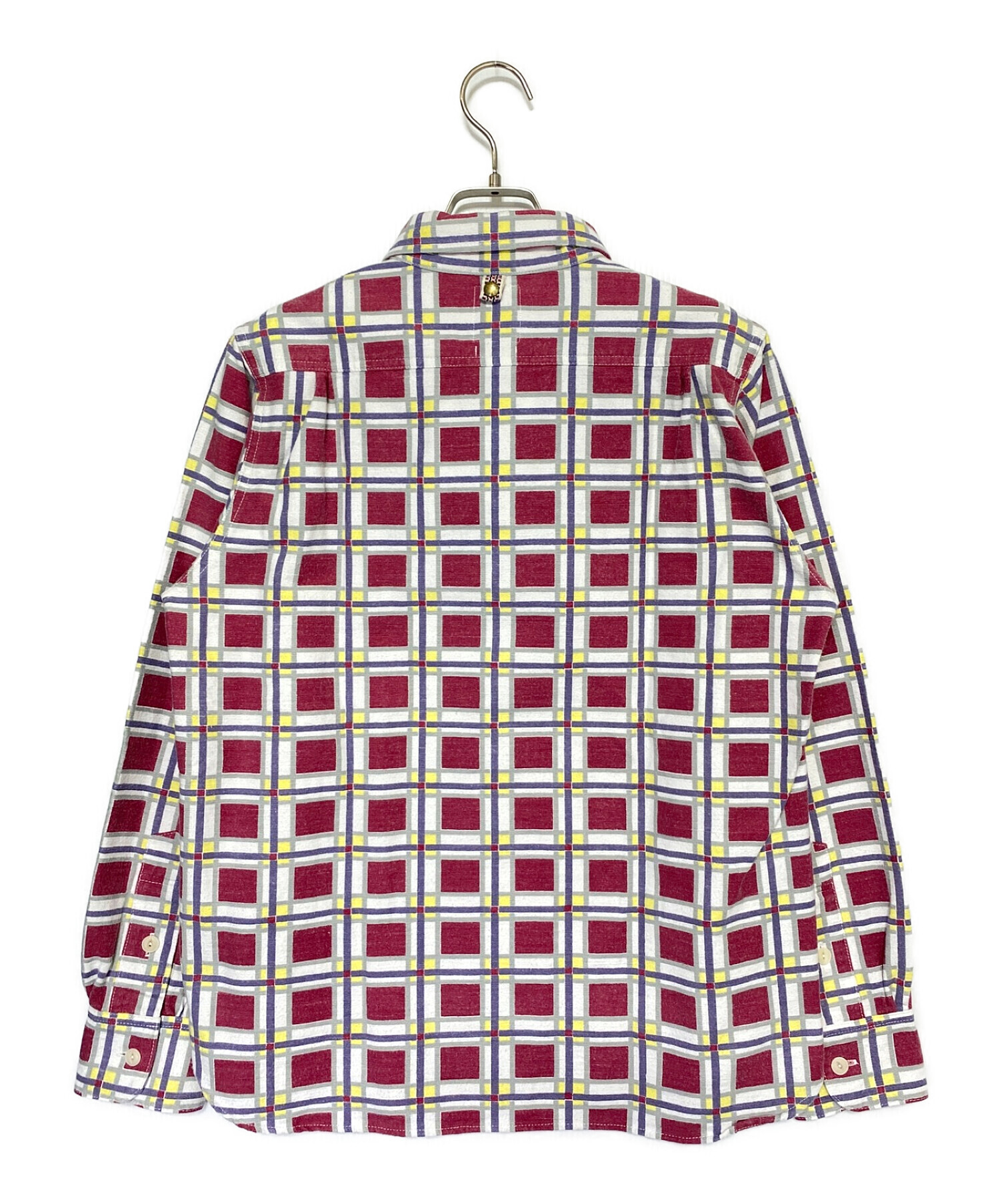 中古・古着通販】VISVIM (ビズビム) シャツ ピンク×ホワイト サイズ:1 