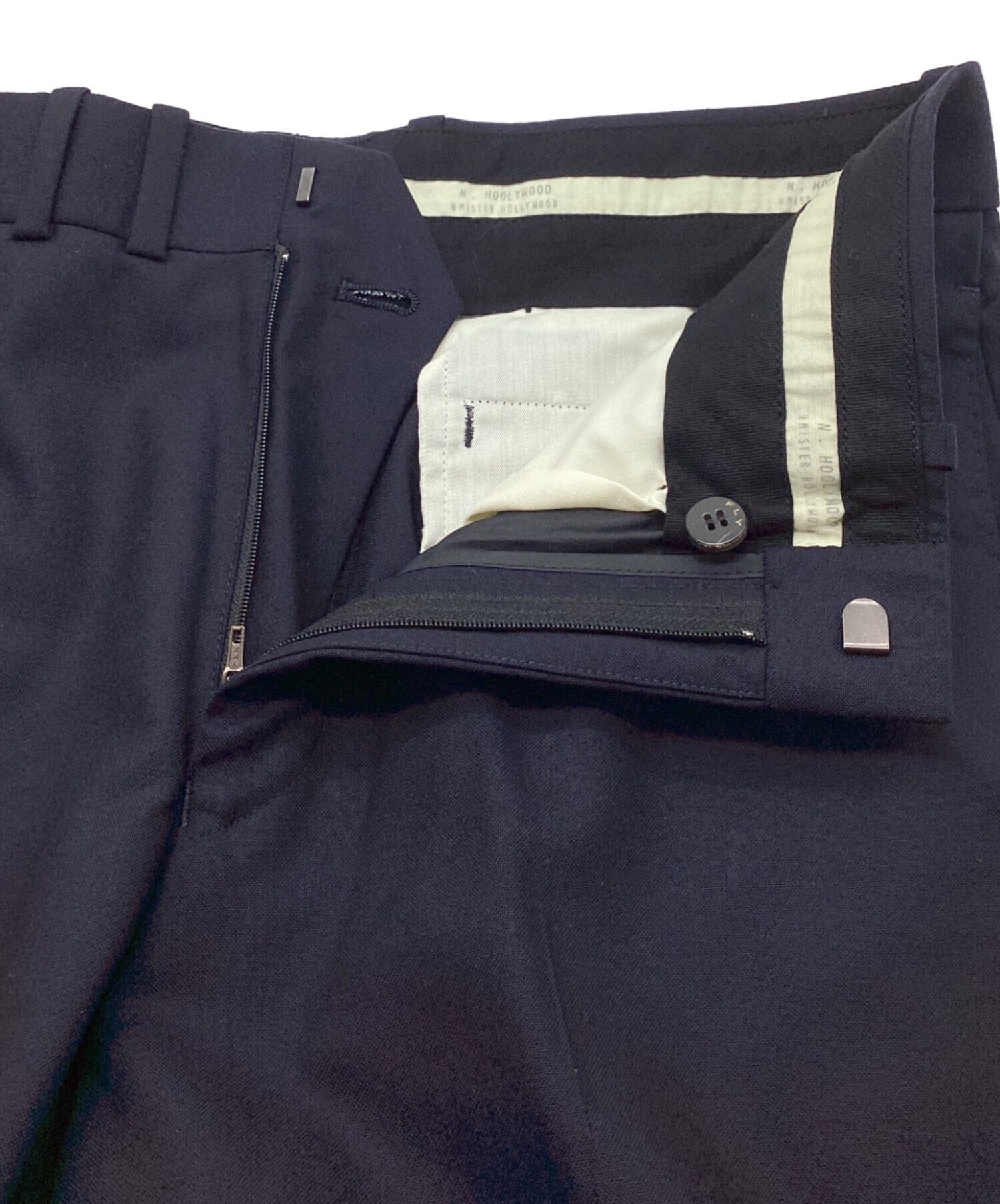 中古・古着通販】N.HOOLYWOOD (エヌ ハリウッド) スラックス ネイビー 
