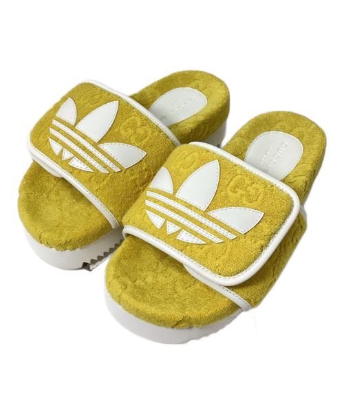【箱保存袋あり】GUCCI× コラボ　サンダル　イエロー 中古・古着通販】GUCCI (グッチ) adidas (アディダス) ロゴデザイン