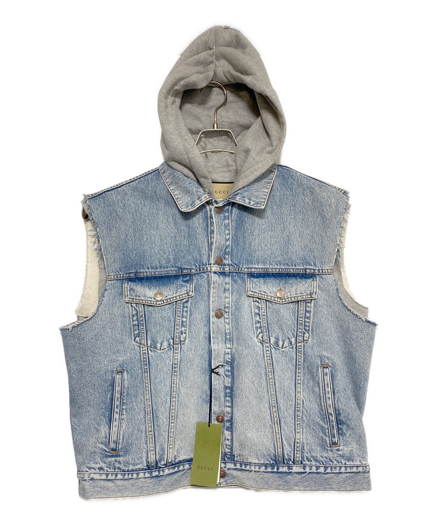 中古・古着通販】GUCCI (グッチ) Hollywood Babylon Denim Hoodie Vest
