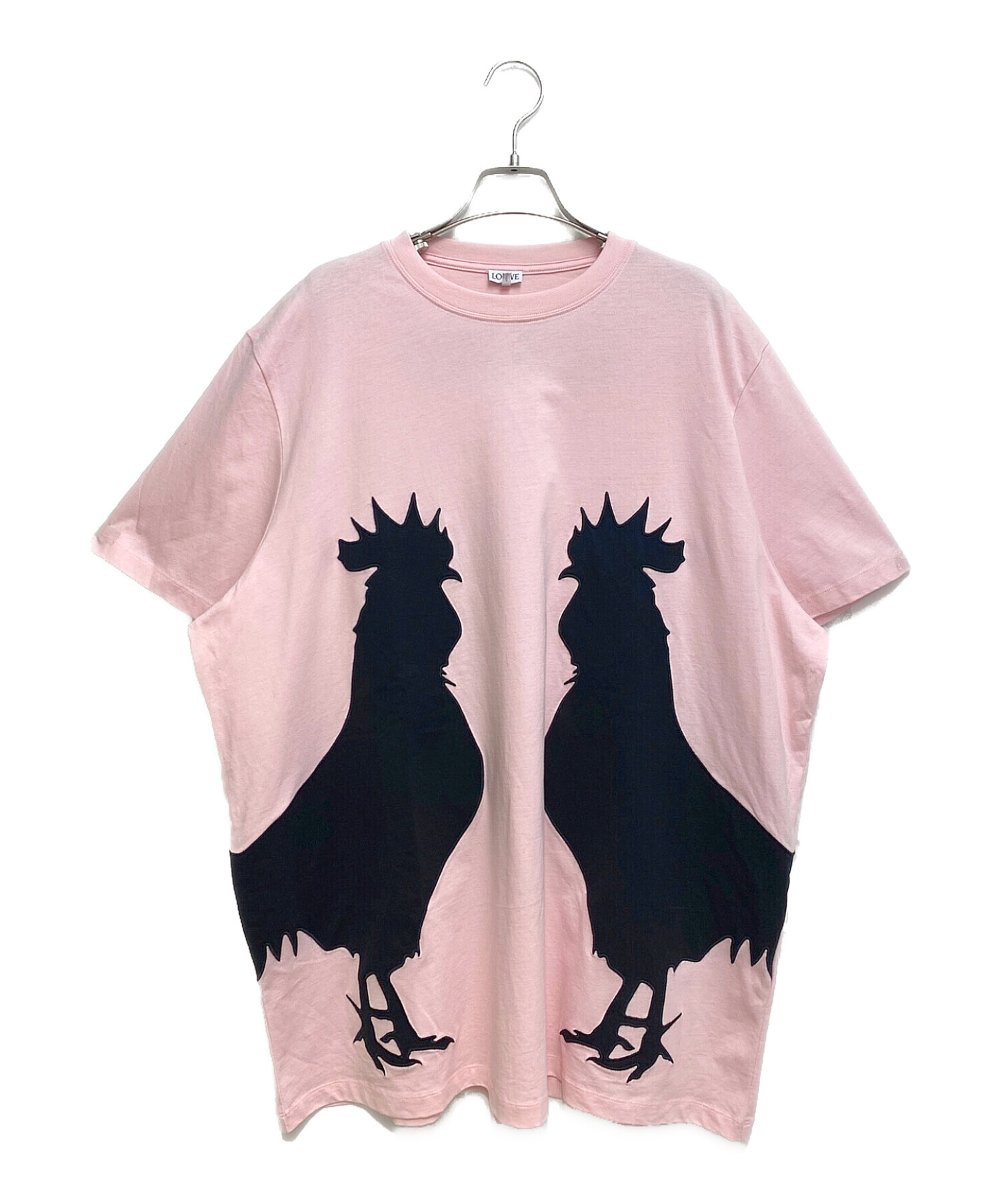 LOEWE ピンク ロゴ刺繍 Tシャツ 半袖 中古・古着通販】LOEWE (ロエベ) チキン刺繍バックロゴTシャツ ピンク