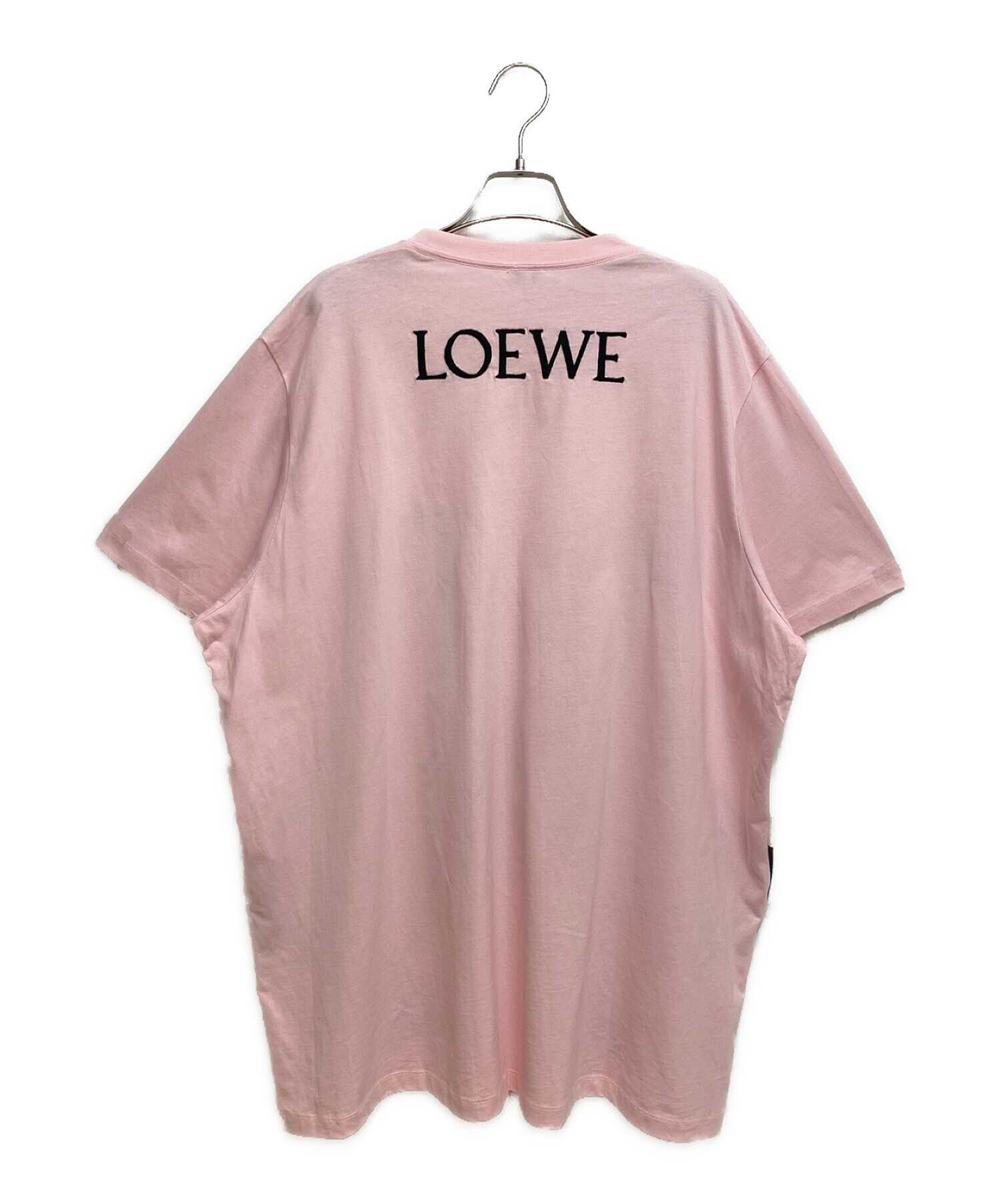 中古・古着通販】LOEWE (ロエベ) チキン刺繍バックロゴTシャツ ピンク