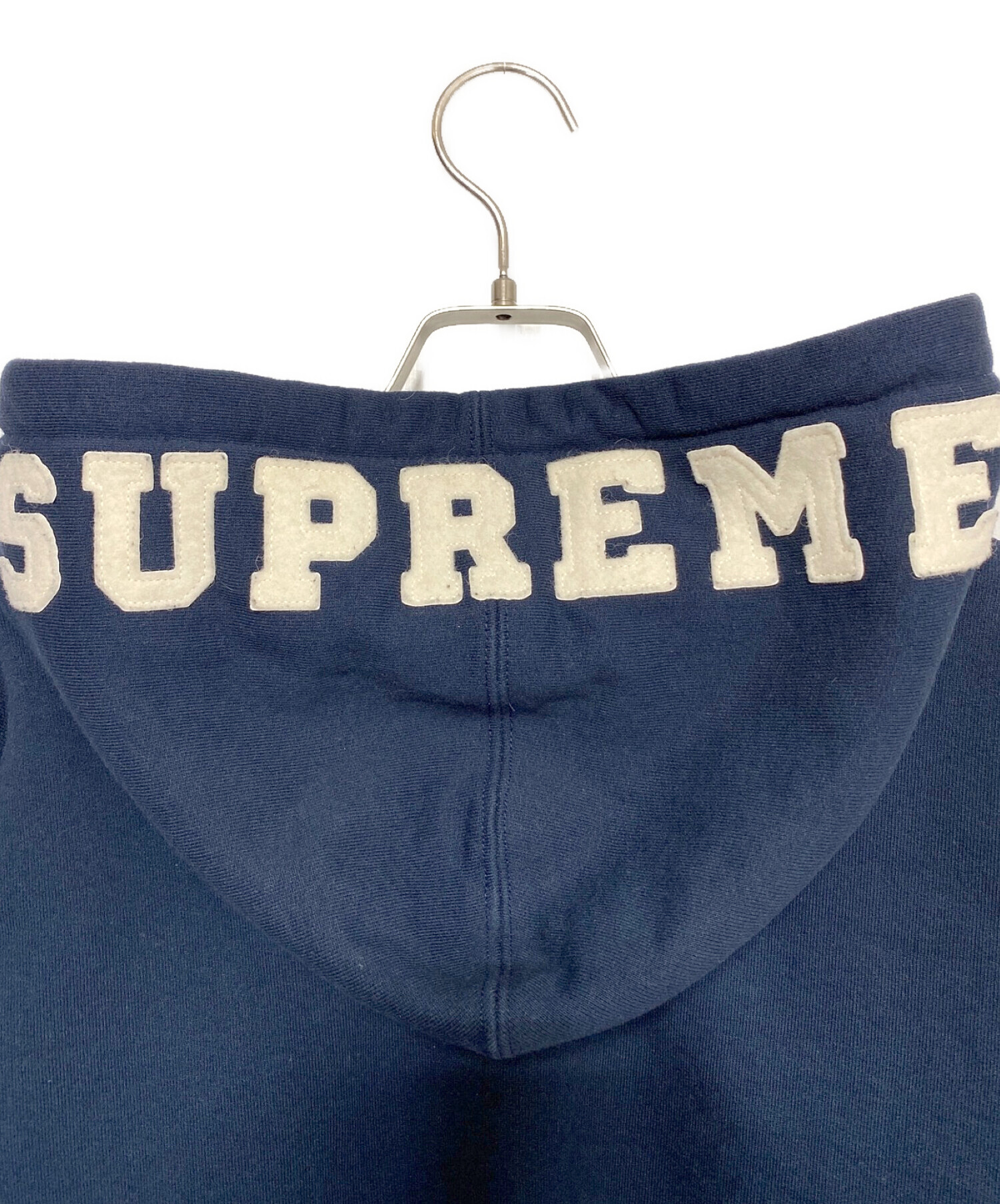 Supreme Felt Hooded Logo Zip Up Sweat
