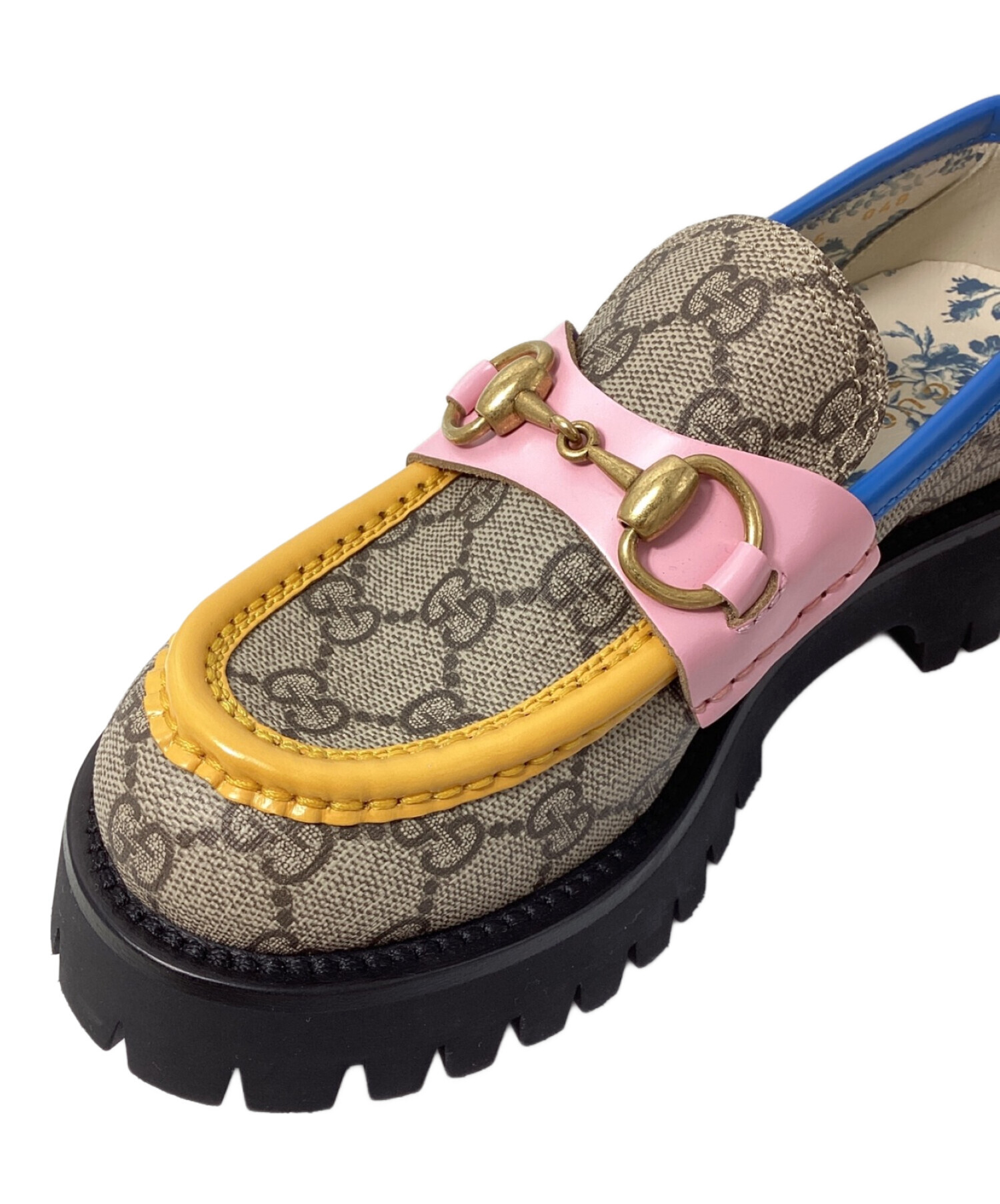 中古・古着通販】GUCCI (グッチ) ホースビットGGキャンバス ローファー