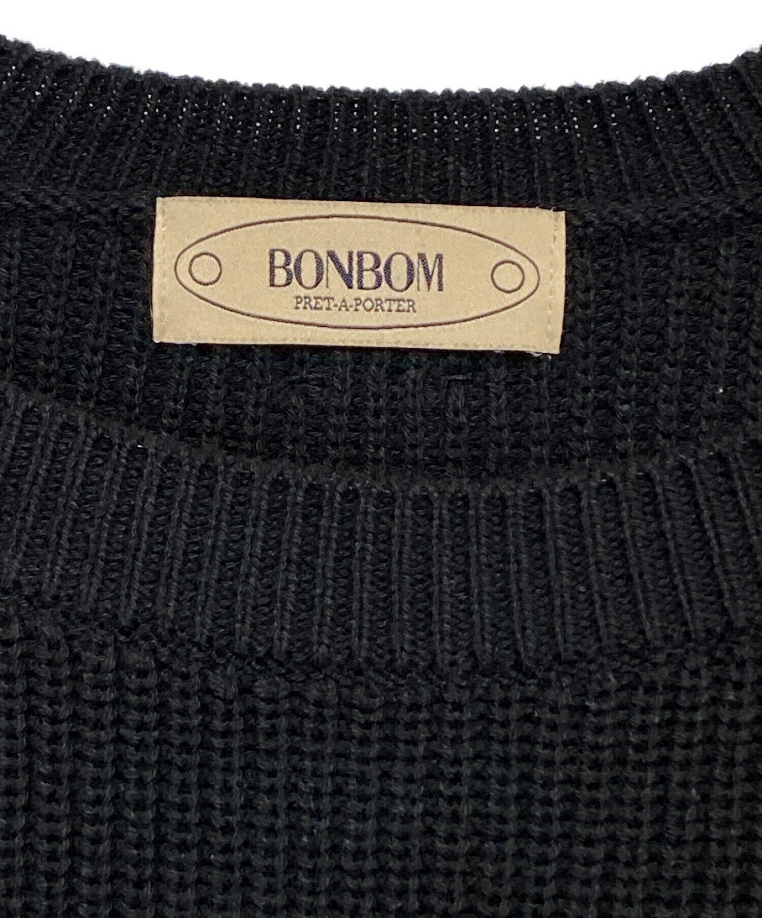中古・古着通販】BONBOM (ボンボム) ニット ブラック サイズ:2