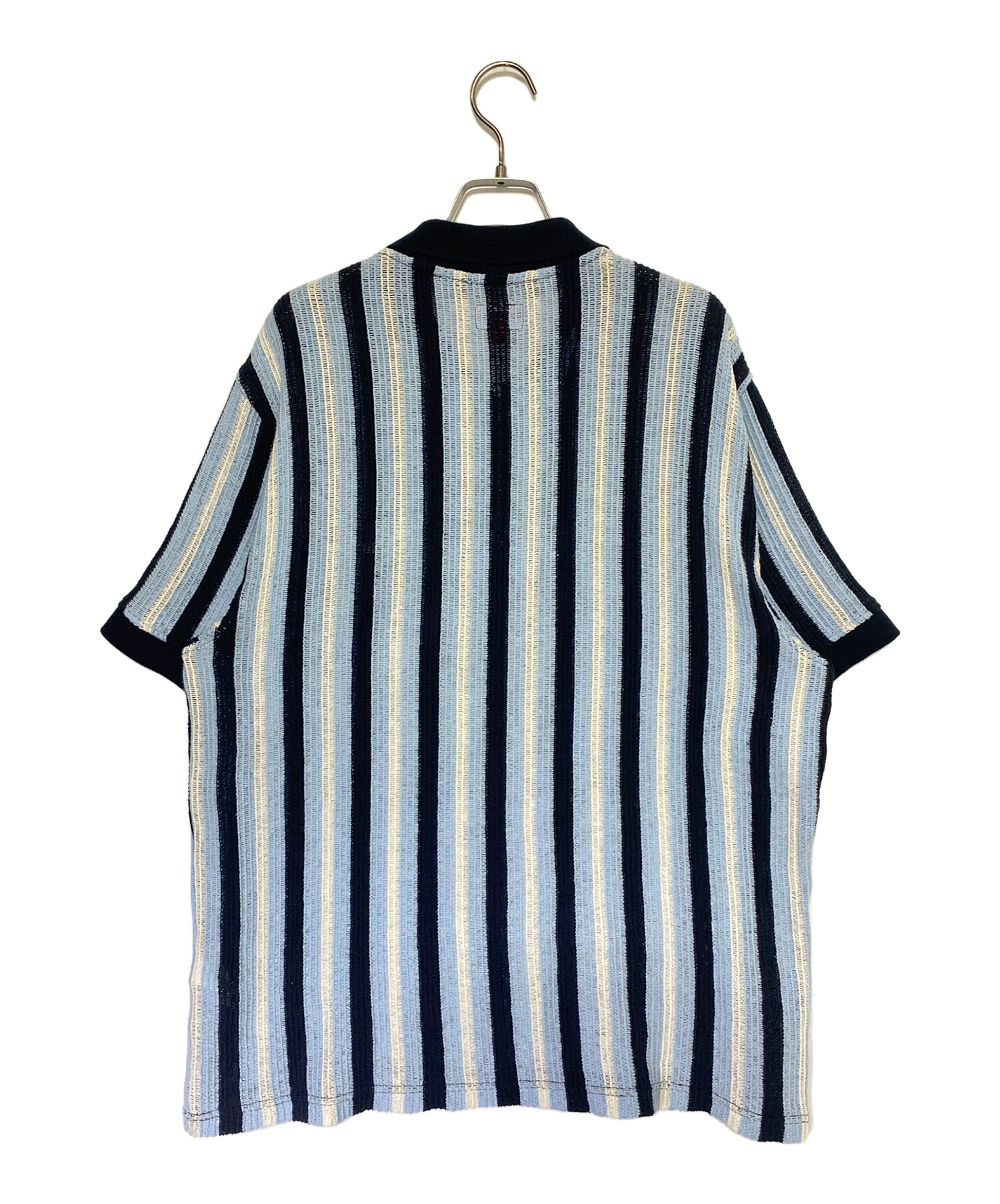 中古・古着通販】SUPREME (シュプリーム) Open Knit Stripe Zip Polo 
