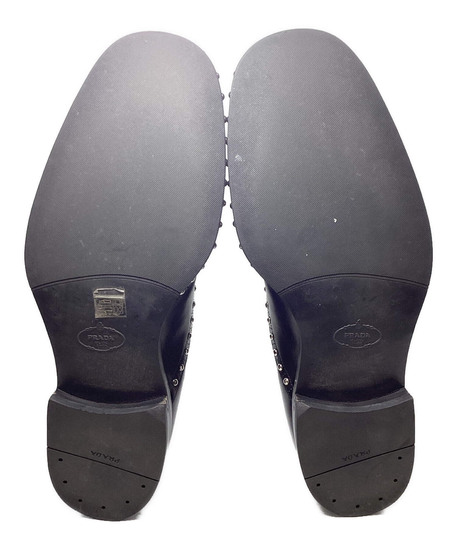 中古・古着通販】PRADA (プラダ) スタッズシューズ ブラック サイズ:10