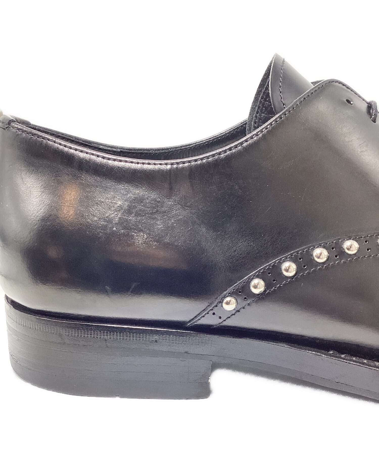 中古・古着通販】PRADA (プラダ) スタッズシューズ ブラック サイズ:10