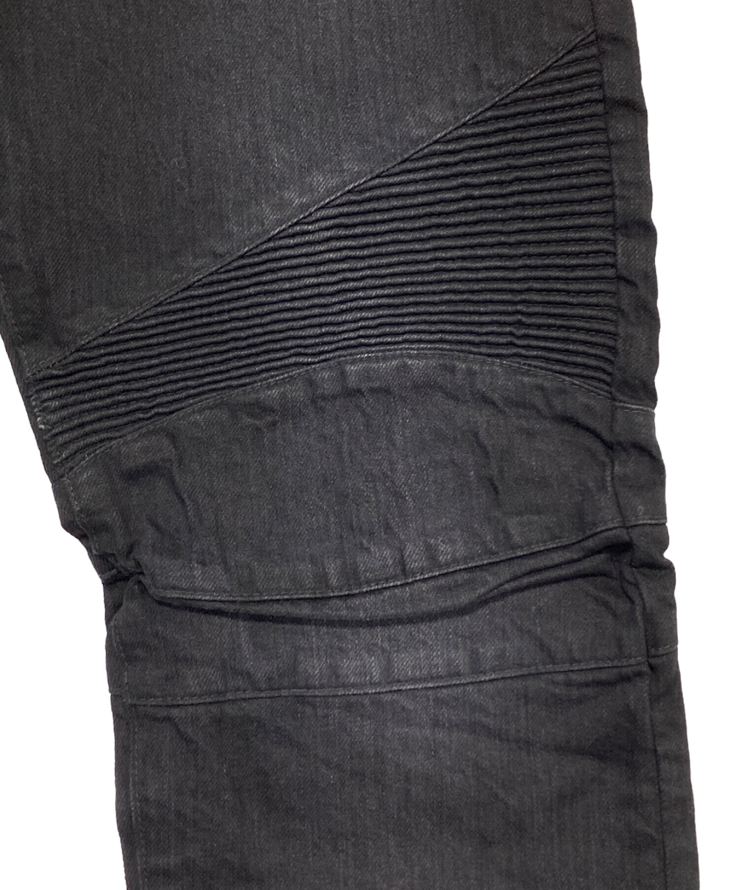 BALMAINバイカーデニム31 中古・古着通販】BALMAIN (バルマン) バイカーデニムパンツ ブラック