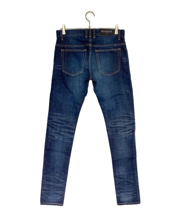 中古・古着通販】BALMAIN (バルマン) デニムスキニーパンツ インディゴ 