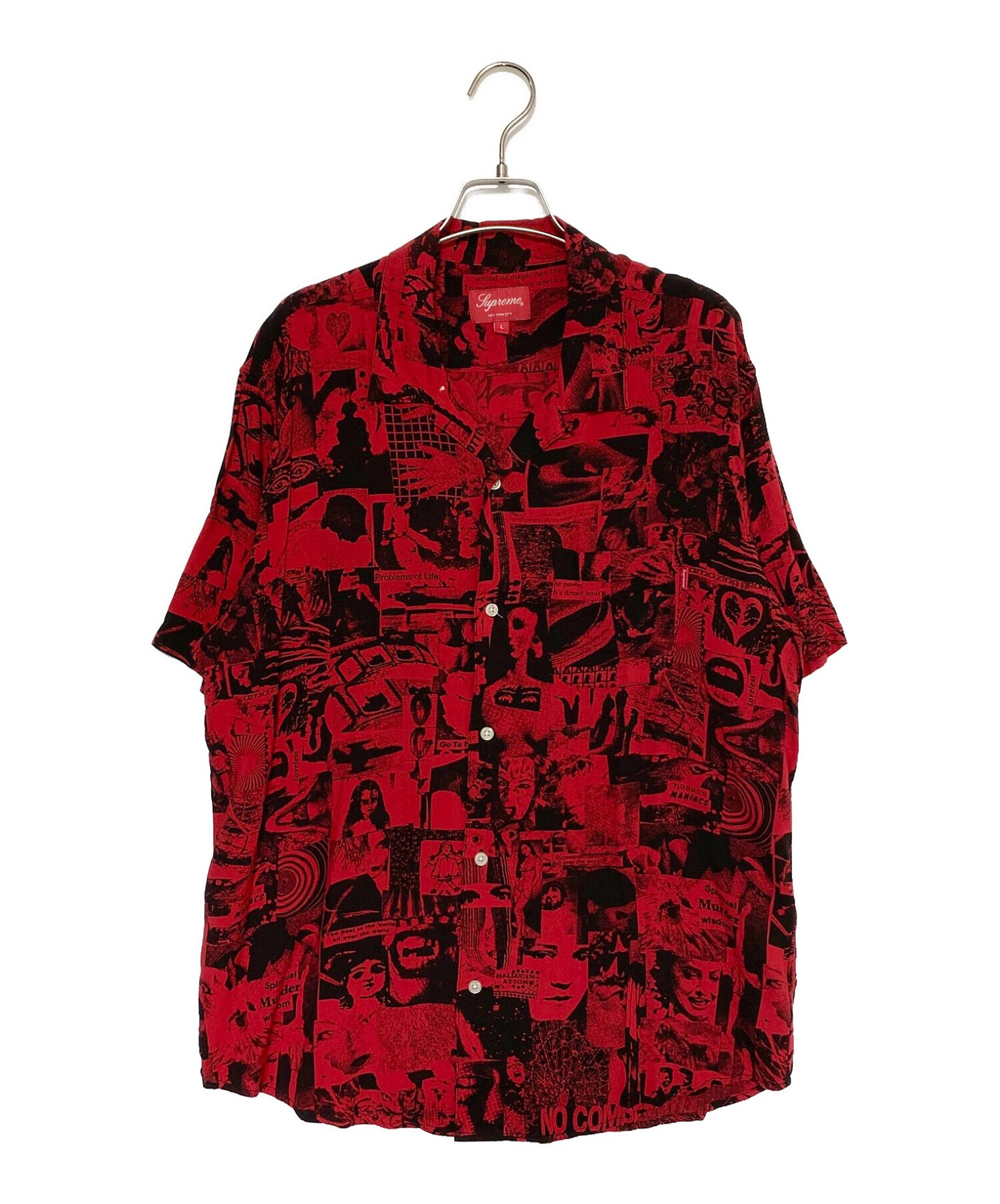 Supreme Vibrations Rayon Shirt  L red 赤 中古・古着通販】SUPREME (シュプリーム) Vibrations Rayon Shirt