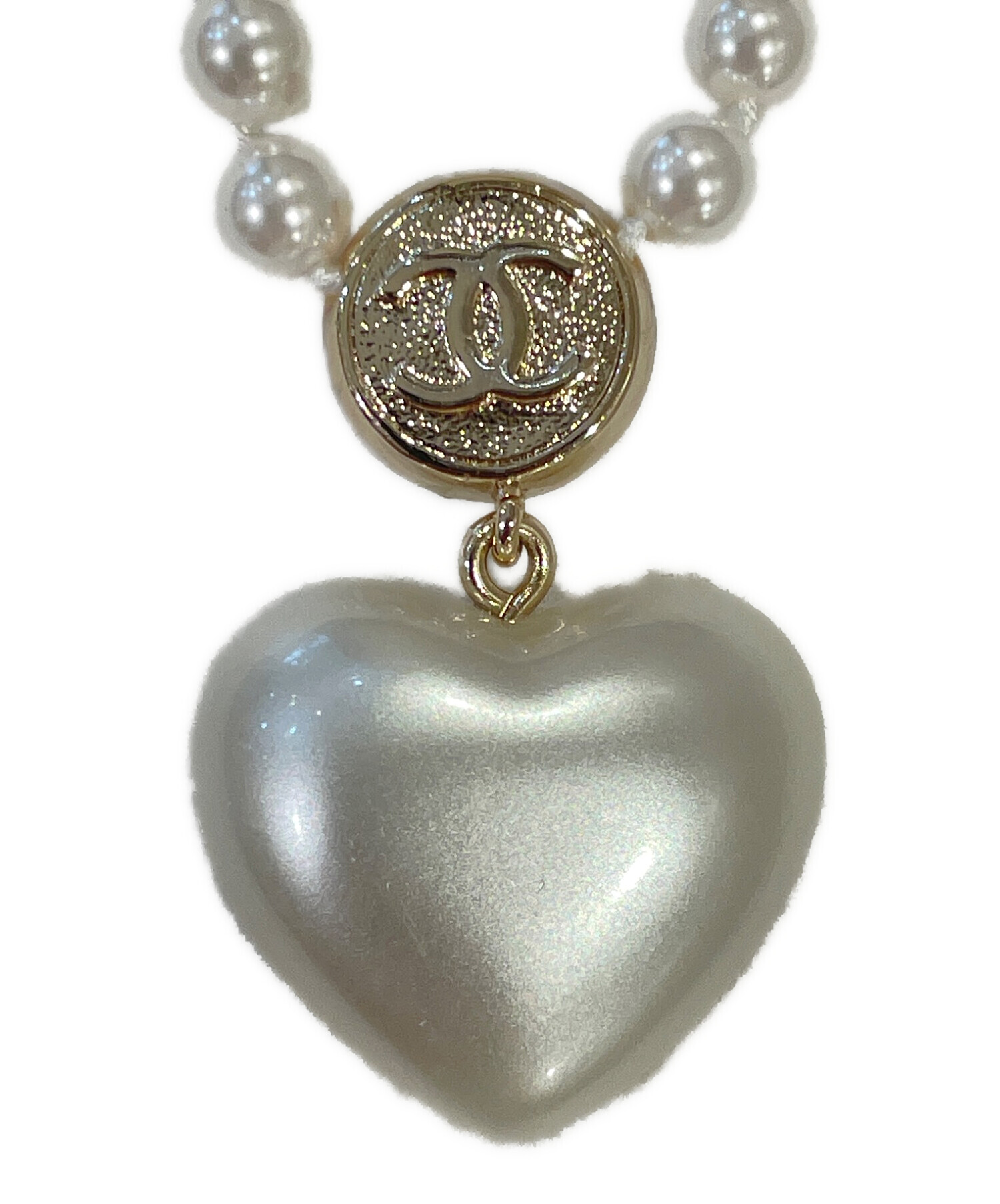 CHANELハートネックレス正規品♡ 中古・古着通販】CHANEL (シャネル) ハートモチーフネックレス