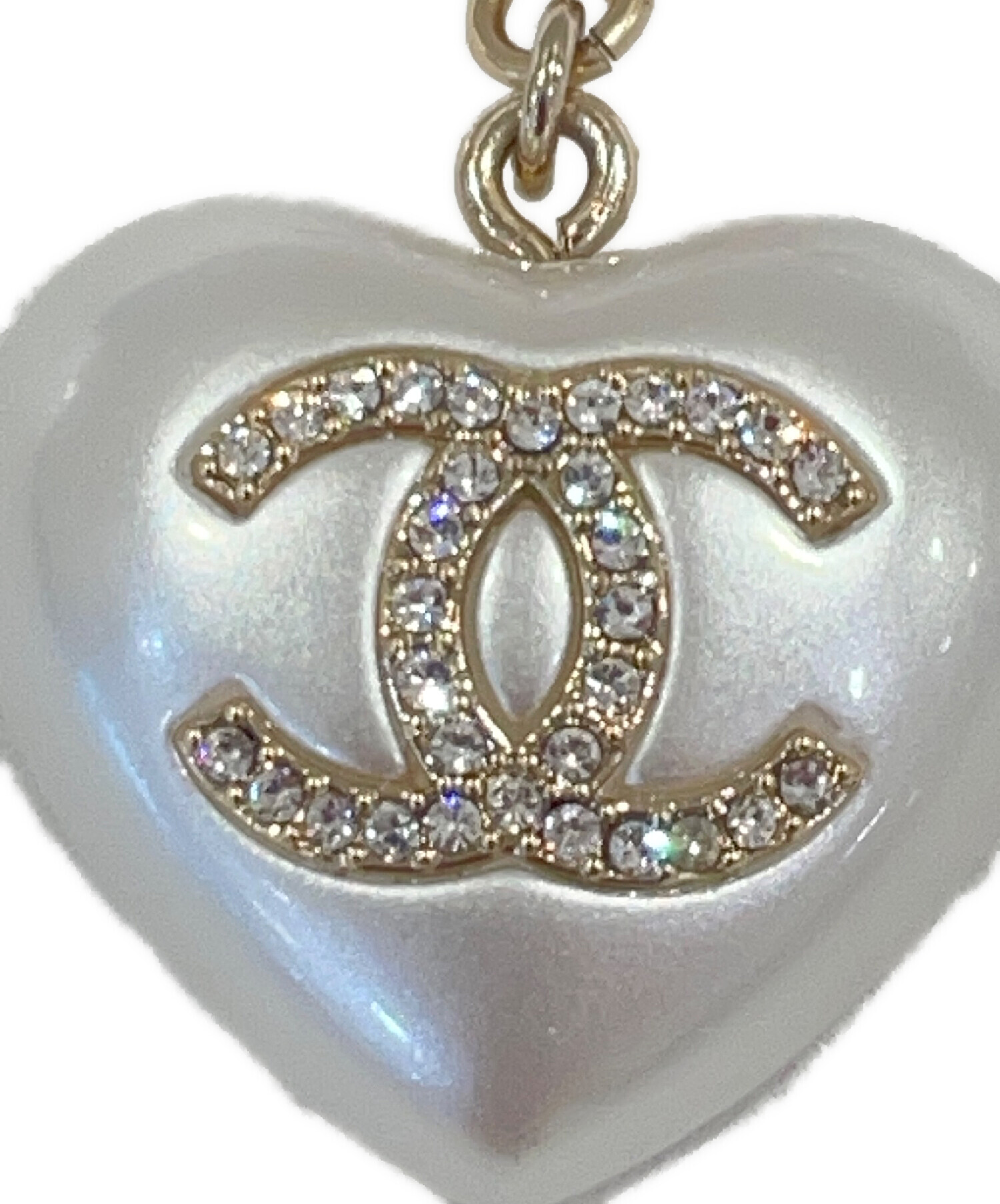 中古・古着通販】CHANEL (シャネル) ハート トップ パールネックレス