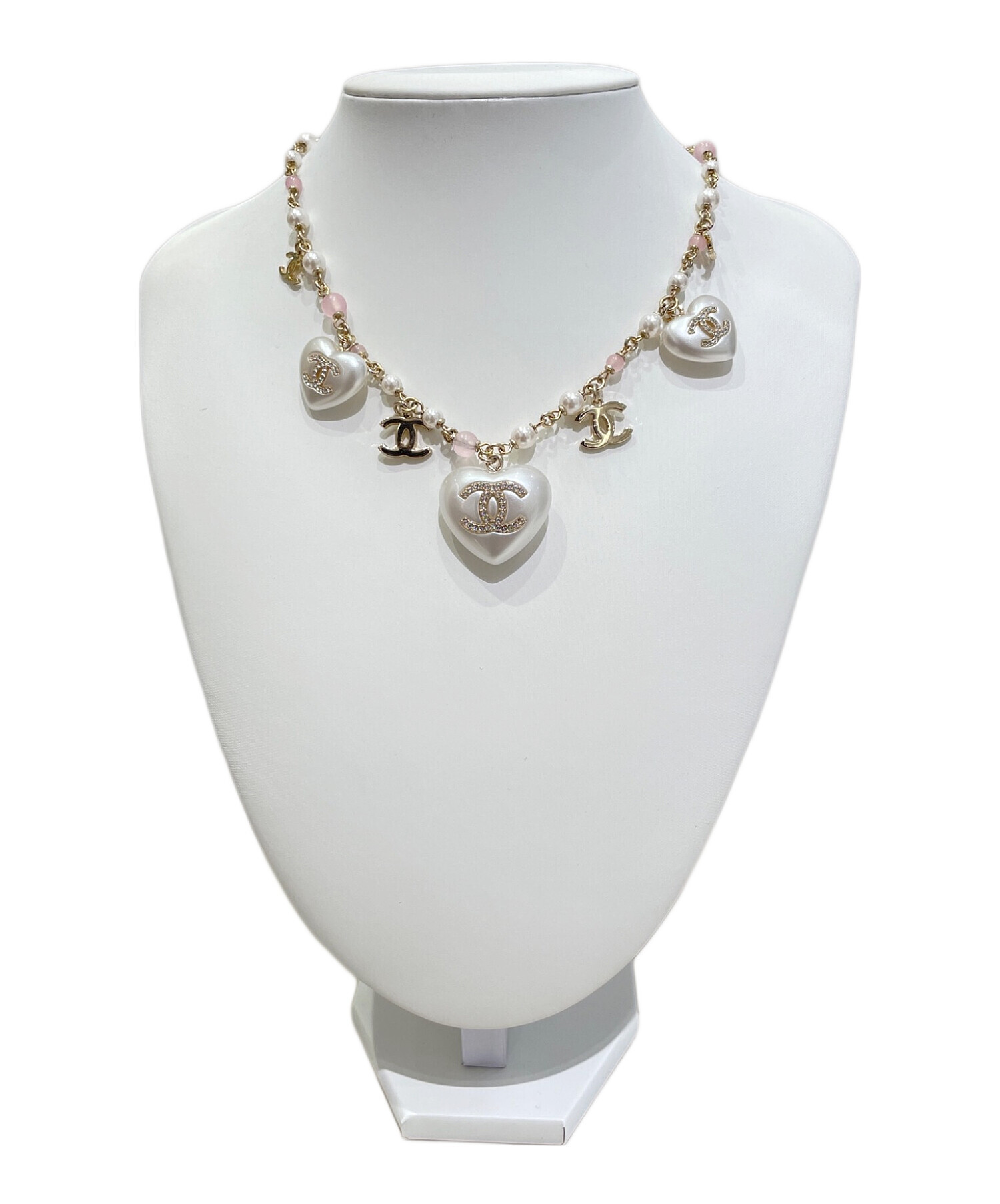 中古・古着通販】CHANEL (シャネル) ハート トップ パールネックレス