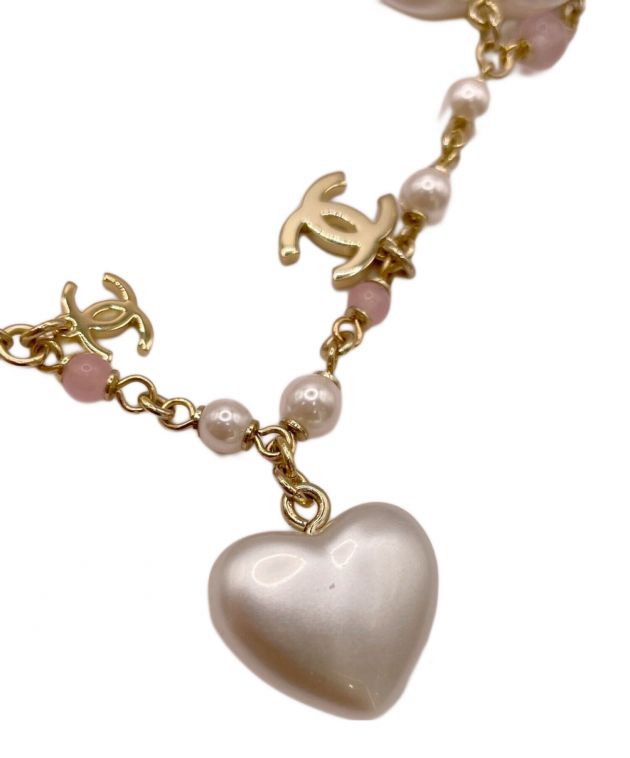 中古・古着通販】CHANEL (シャネル) ハート トップ パールネックレス