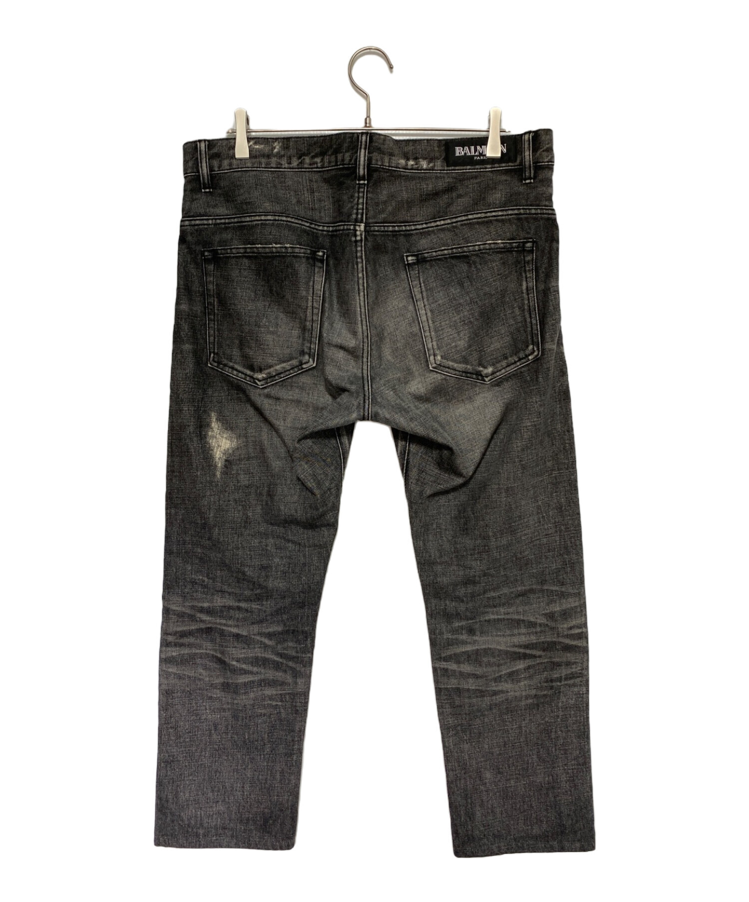 BALMAINバルマンデニム 中古・古着通販】BALMAIN (バルマン) デニムパンツ グレー サイズ:83.5