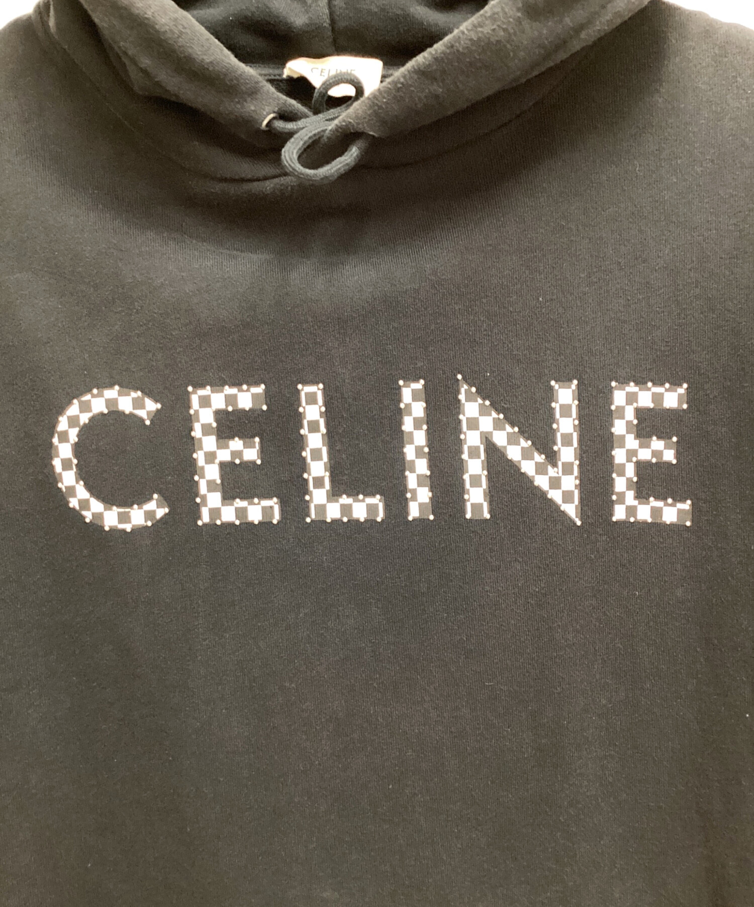 中古・古着通販】CELINE (セリーヌ) スタッズチェッカーロゴパーカー 
