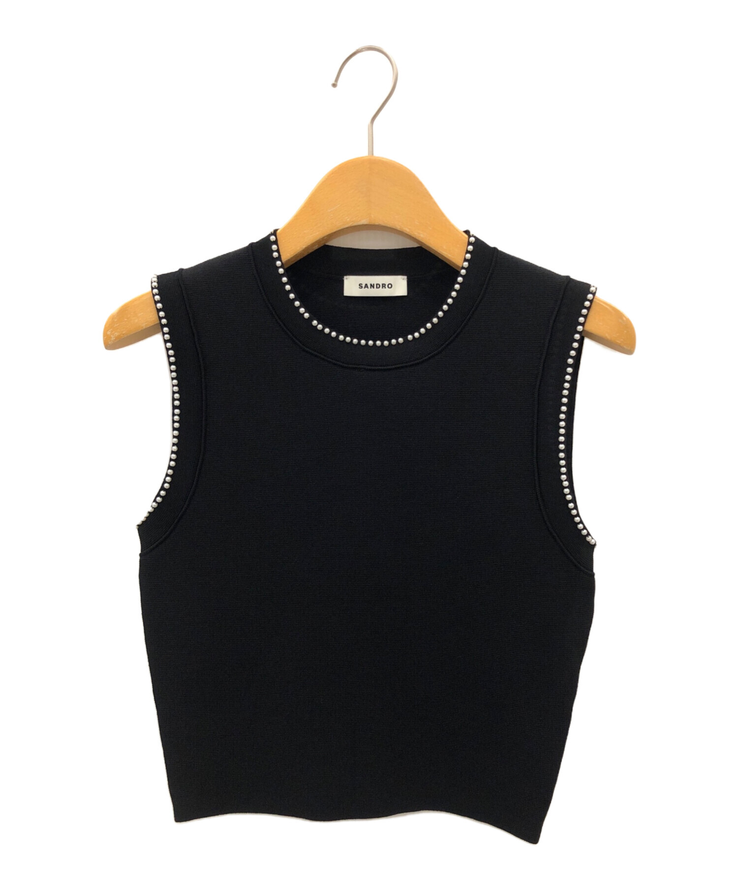 中古・古着通販】Sandro (サンドロ) ニットベスト ブラック 中古・古着通販】Sandro (サンドロ) ニットベスト ブラック
