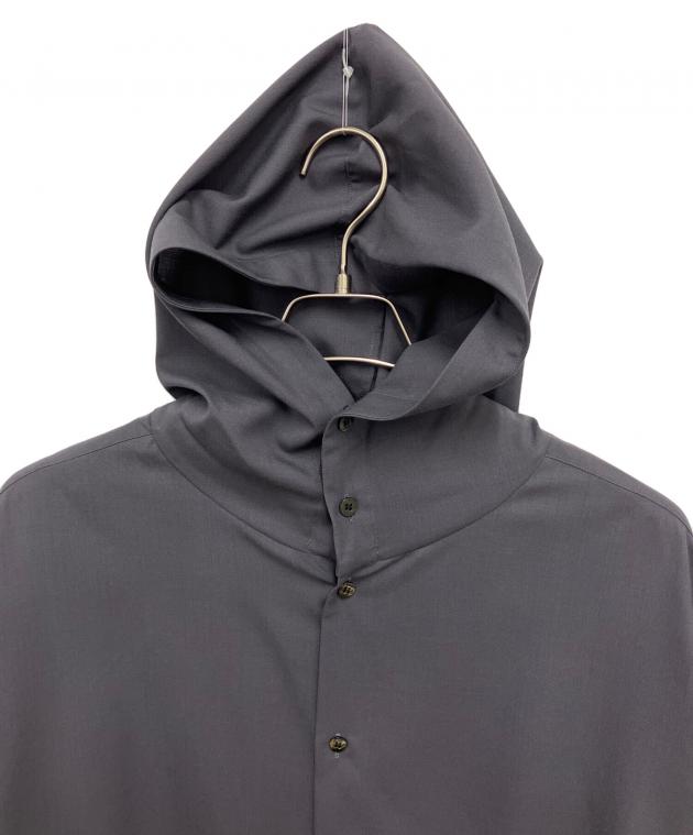 中古・古着通販】OVERCOAT (オーバーコート) Hooded Wool Shirt black