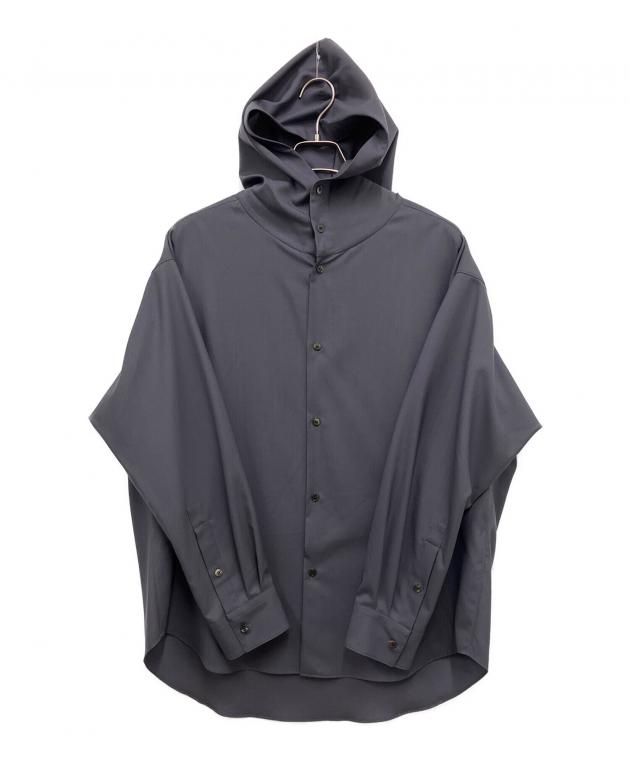 中古・古着通販】OVERCOAT (オーバーコート) Hooded Wool Shirt black